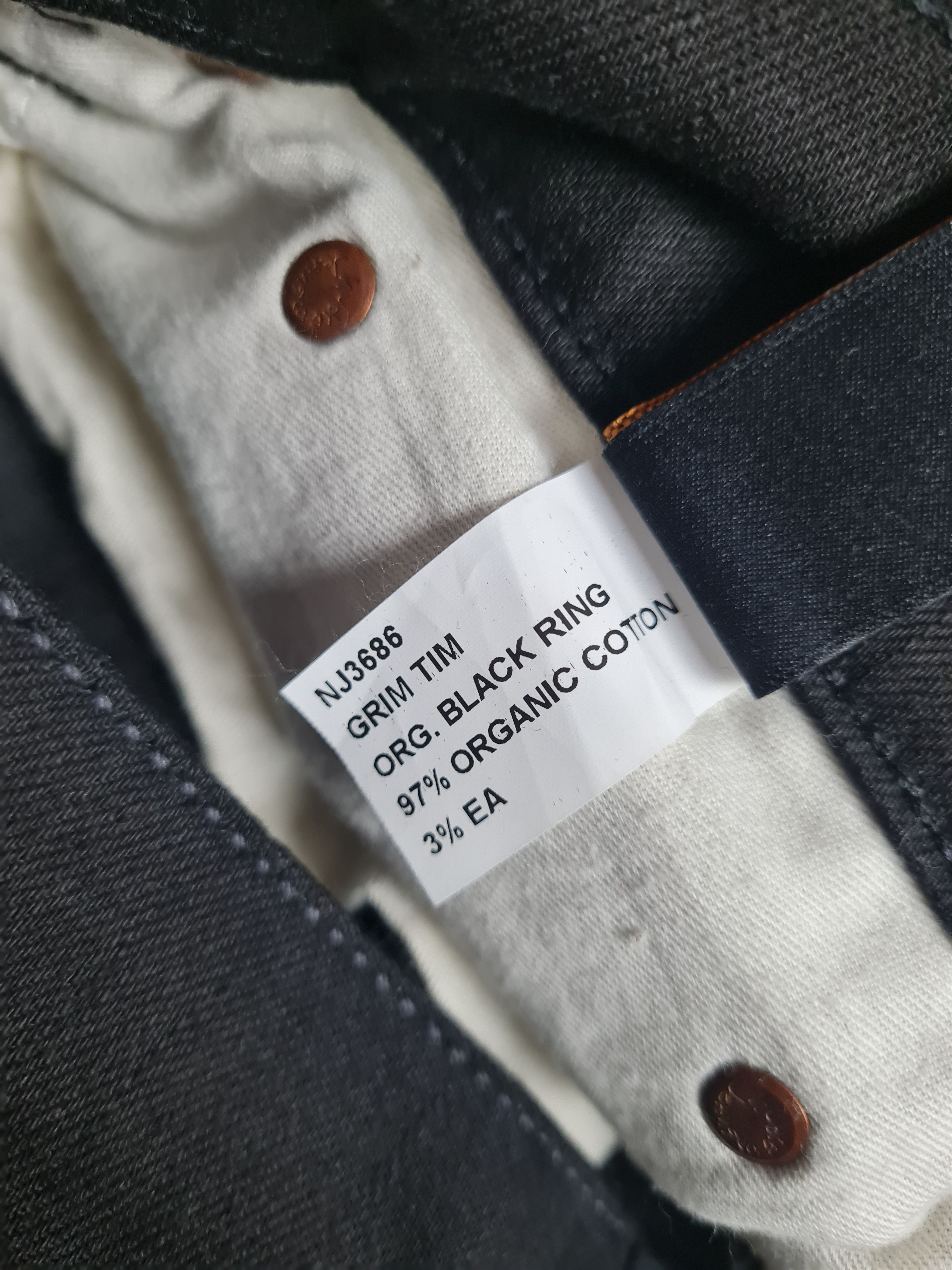 Nudie Jeans Vintage Denim Nudie Jeans Brute Knut Dry Cold Black 36/32 Size US 36 / EU 52 - 17 Thumbnail