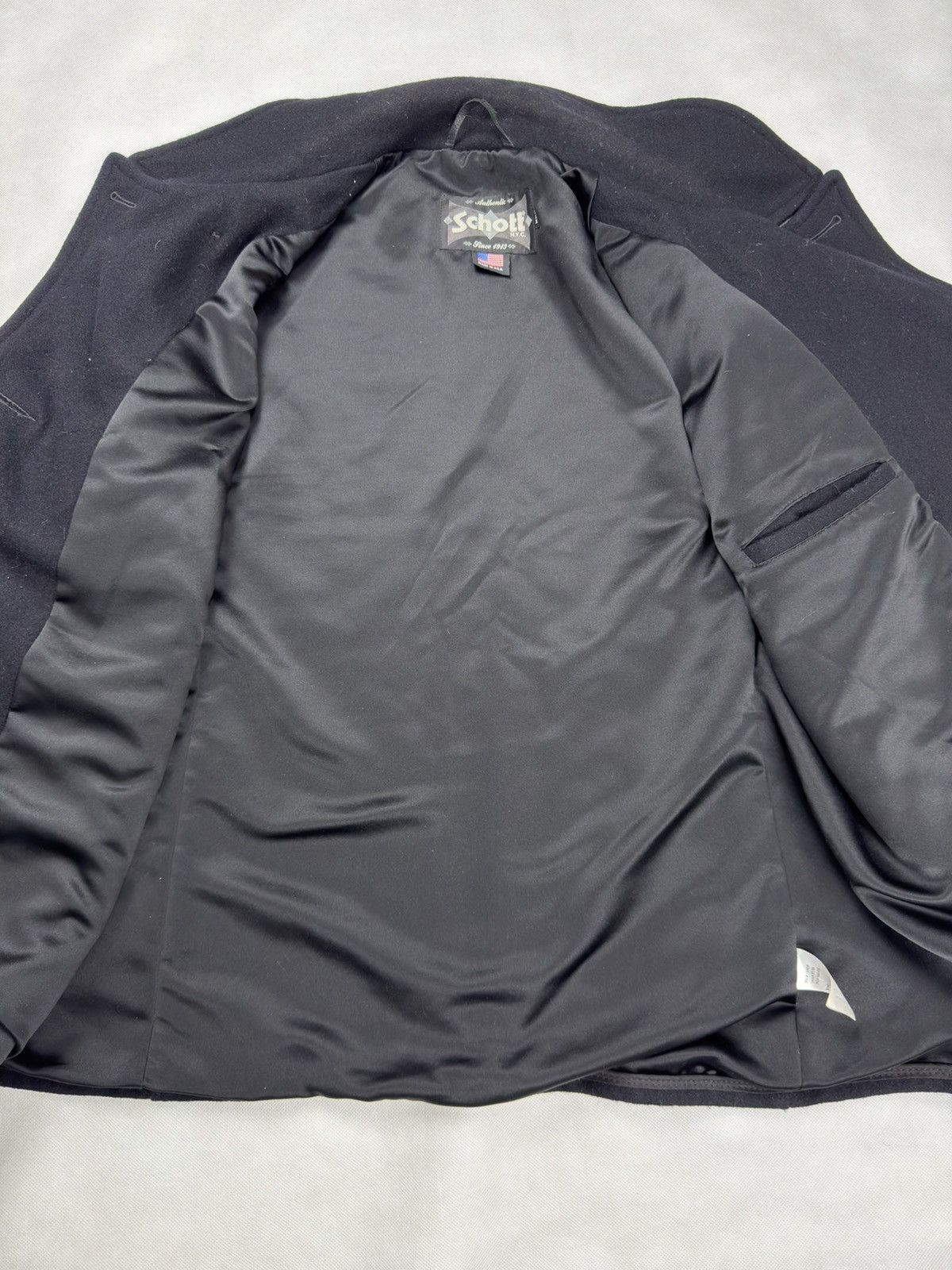 Schott Vintage Schott Peacoat Navy Military USA Made 2XL Size US XXL / EU 58 / 5 - 11 Thumbnail