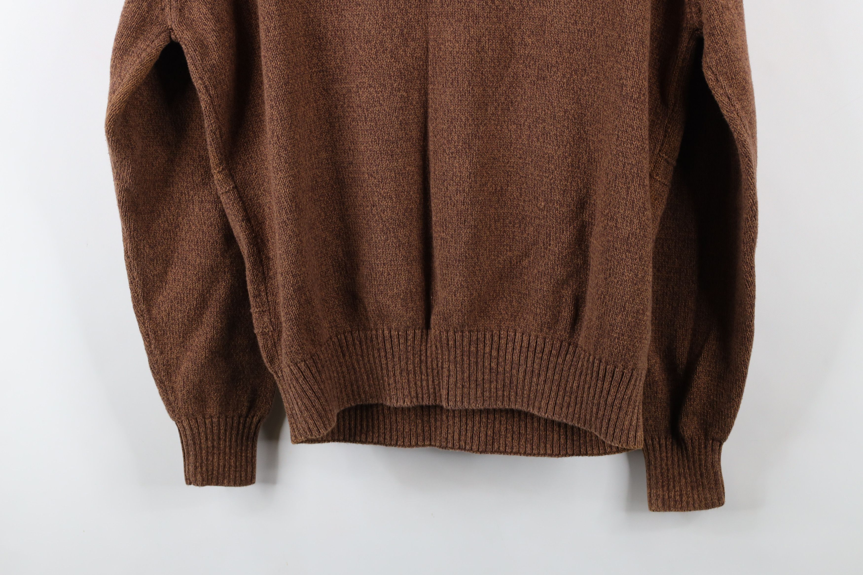 Vintage Vintage 90s Streetwear Ribbed Knit Crewneck Sweater Brown Size US L / EU 52-54 / 3 - 10 Thumbnail