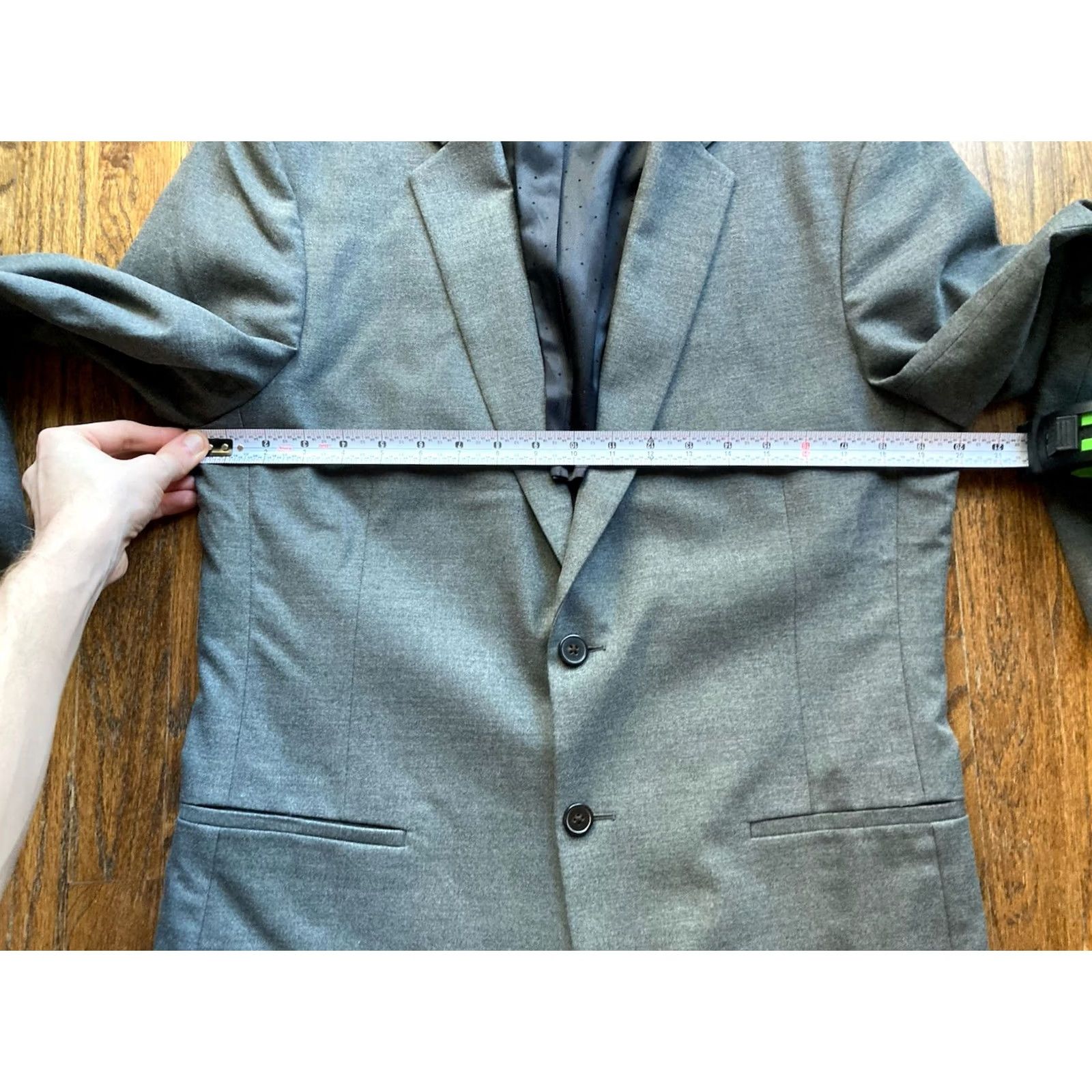 J.Crew J.CREW Blazer Mens 41R Gray Travel Destination Stretch Regular Two-Button Blazer Shirt? Size 42R - 6 Thumbnail
