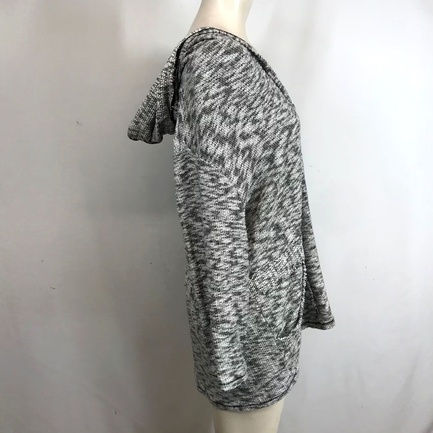 Soft Surroundings VINTAGE Soft Surroundings Marled Knit Hooded Cardigan Vest Open Front Pockets XL Size XL / US 12-14 / IT 48-50 - 4 Thumbnail