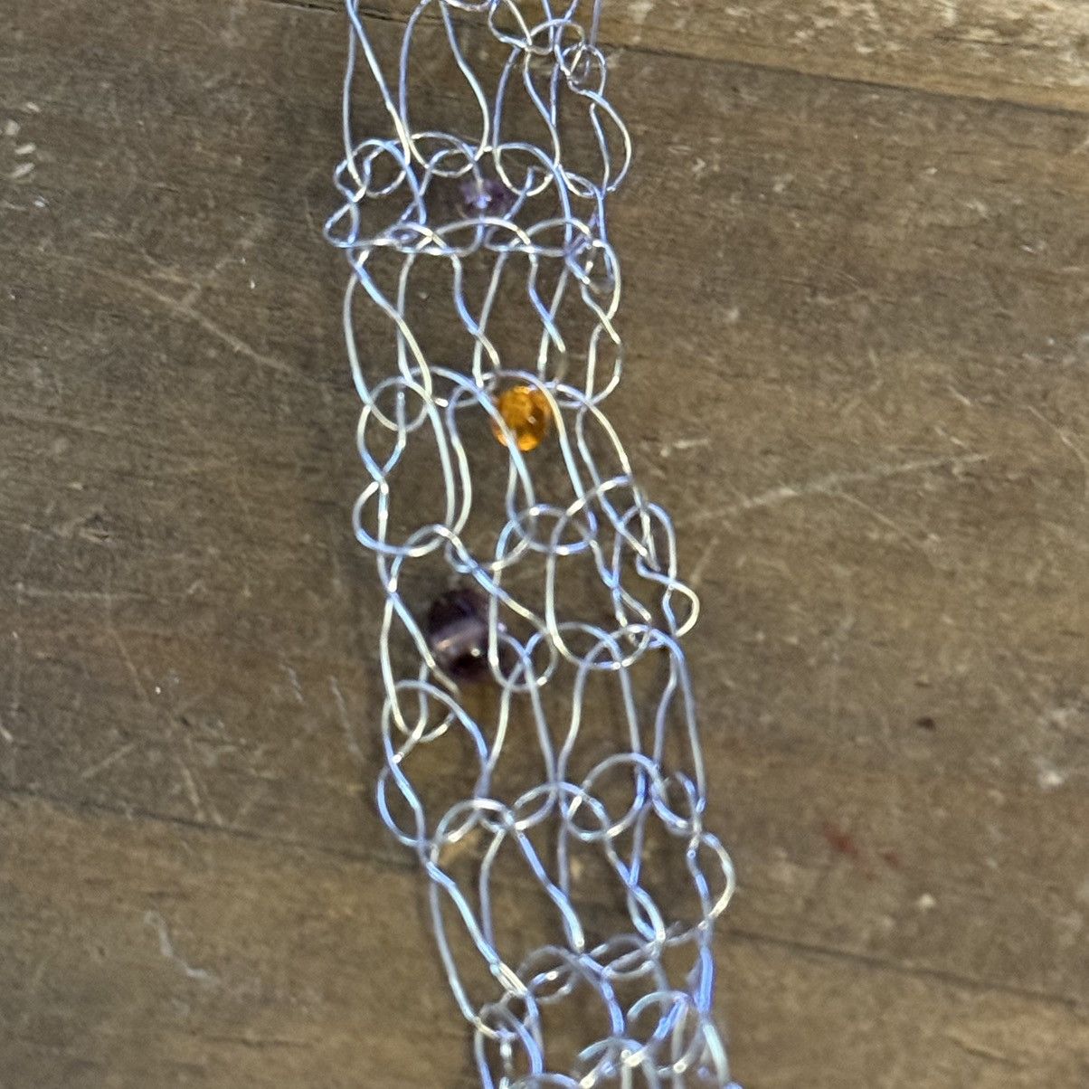 Other Silver tone mesh wire bead choker necklace Size ONE SIZE - 5 Thumbnail