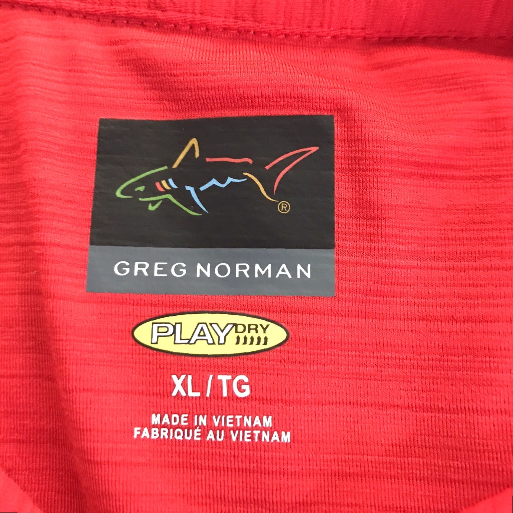 Vintage Greg Norman Play Dry Shirt Mens XL Red Striped 1/4 Button X-Soft Golf Size US XL / EU 56 / 4 - 4 Thumbnail