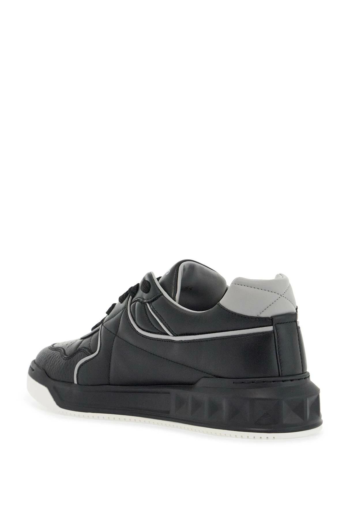 Valentino o1s22i1n1224 One Stud Low-Top Sneakers in Black Grey Size US 12 / EU 45 - 3 Thumbnail