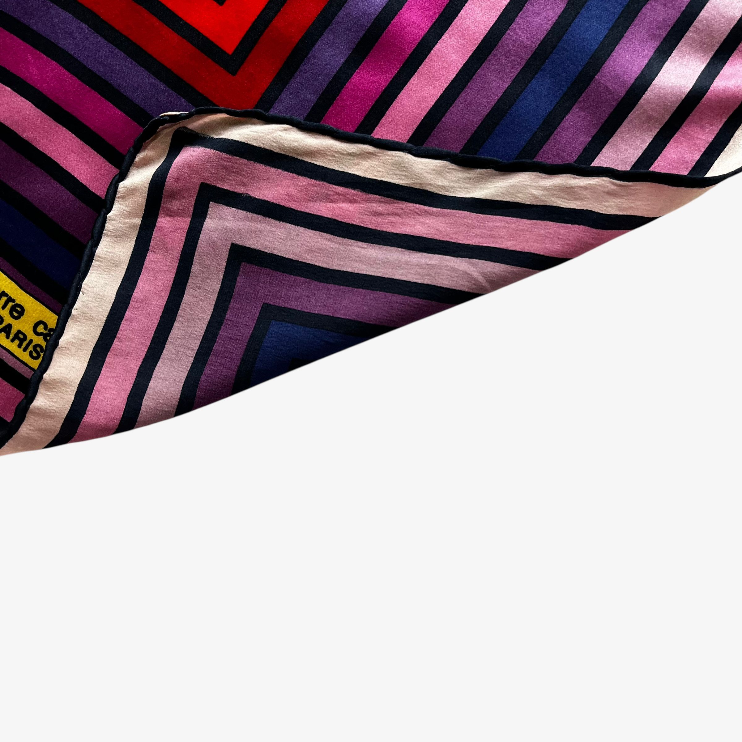 Pierre Cardin Vintage 90s Pierre Cardin Abstract Striped Silk Scarf Size ONE SIZE - 4 Thumbnail