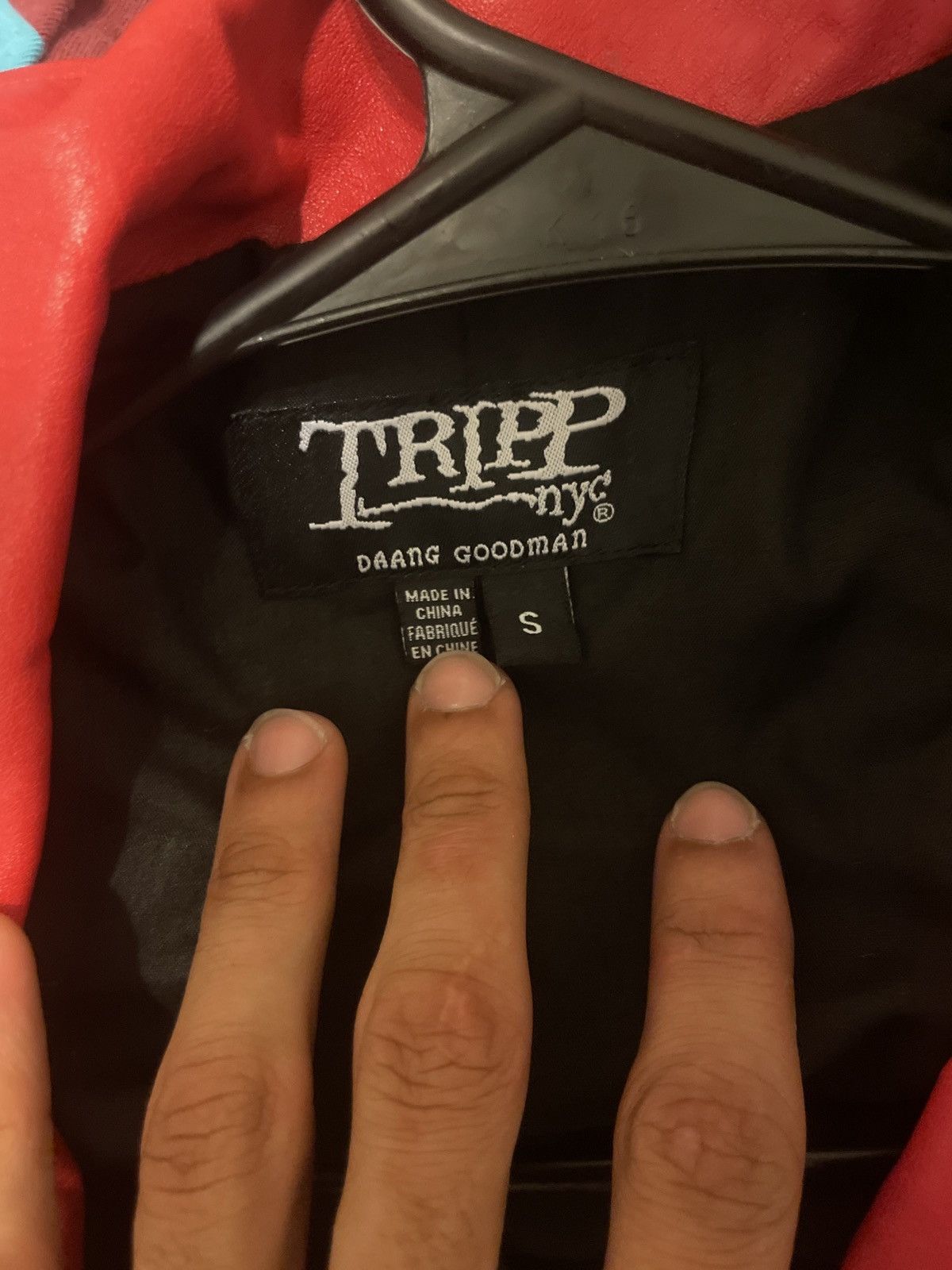 Tripp NYC × Vintage Tripp NYC Red Leather Moto Jacket Size US S / EU 44-46 / 1 - 2 Thumbnail
