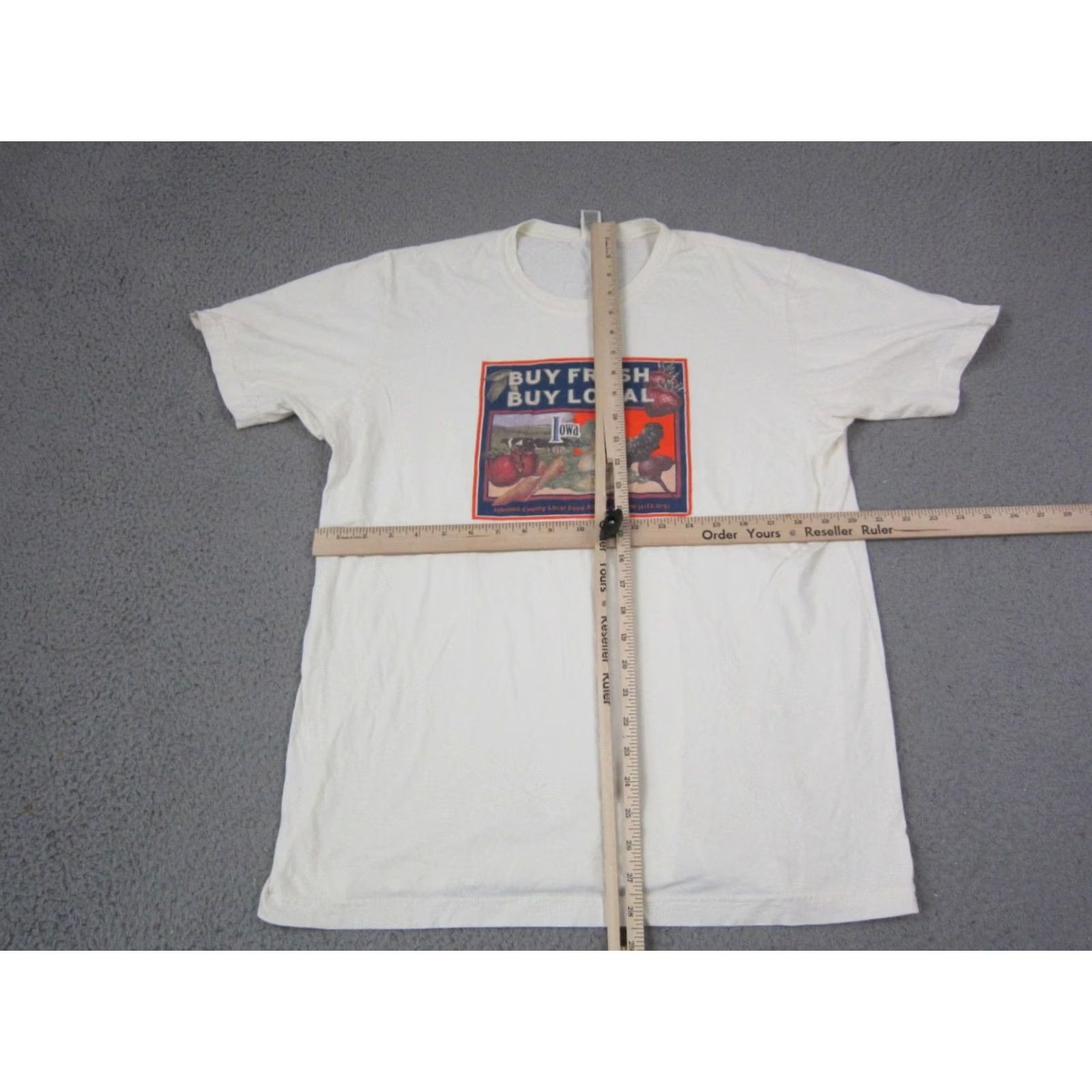 Vintage VINTAGE Canvas Shirt Mens XL White Farmers Market City Outdoor 90s Theme T-Shirt Size US XL / EU 56 / 4 - 7 Thumbnail