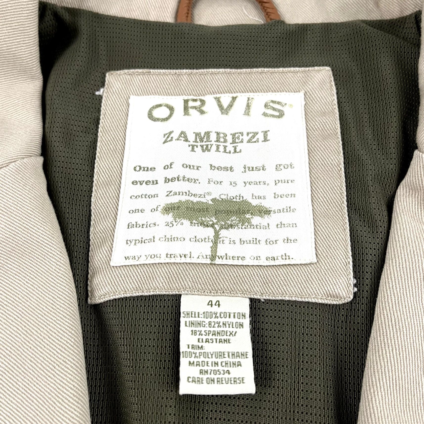 Orvis VINTAGE Orvis Blazer Men's Jacket Size 44 Brown Hunting Shooting Utility Cotton Canvas Size 44R - 2 Thumbnail