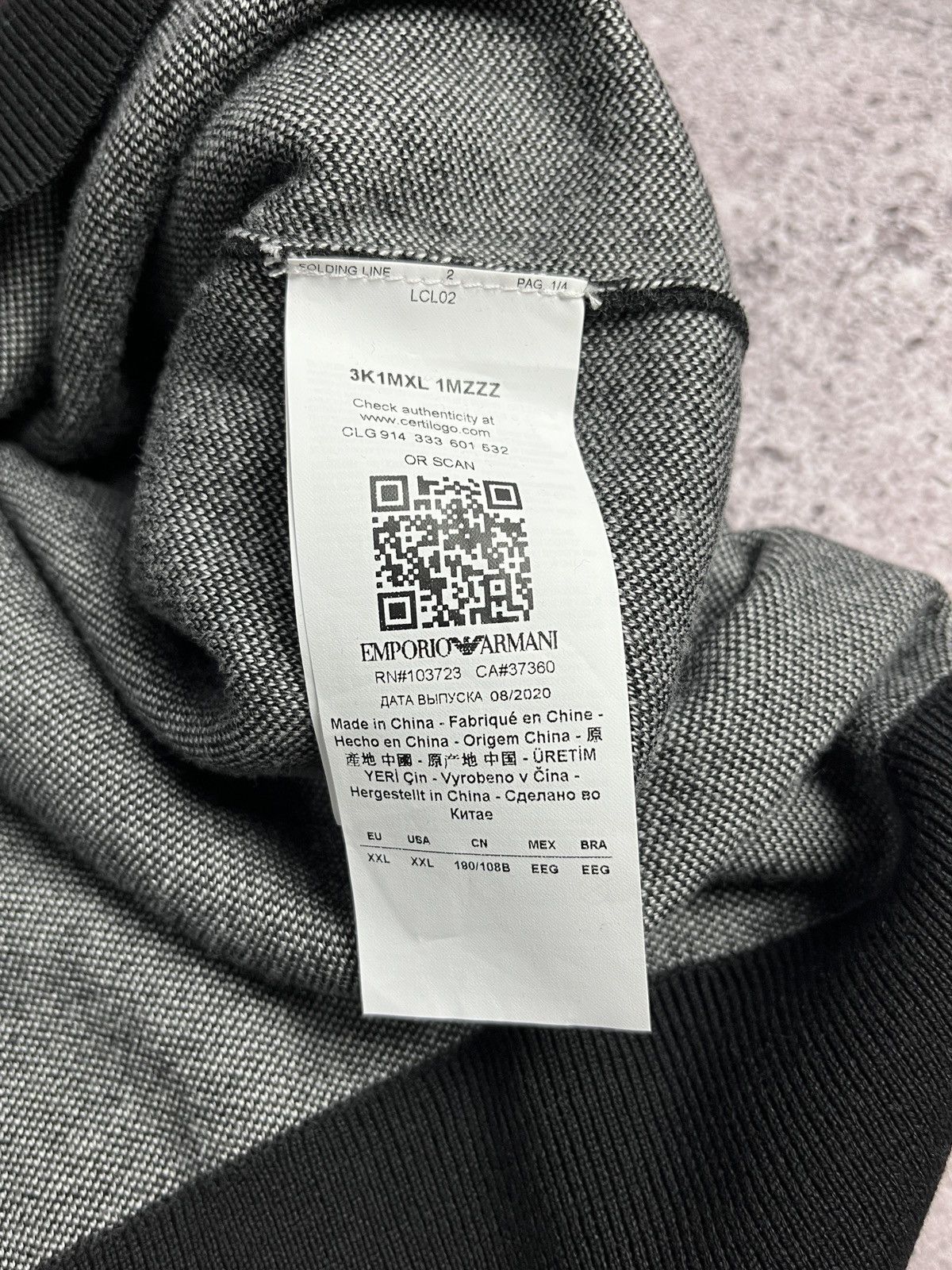 Emporio Armani SS2020 Emporio Armani Jacquard R-EAcreate Logo Sweater Black Size US XXL / EU 58 / 5 - 10 Thumbnail