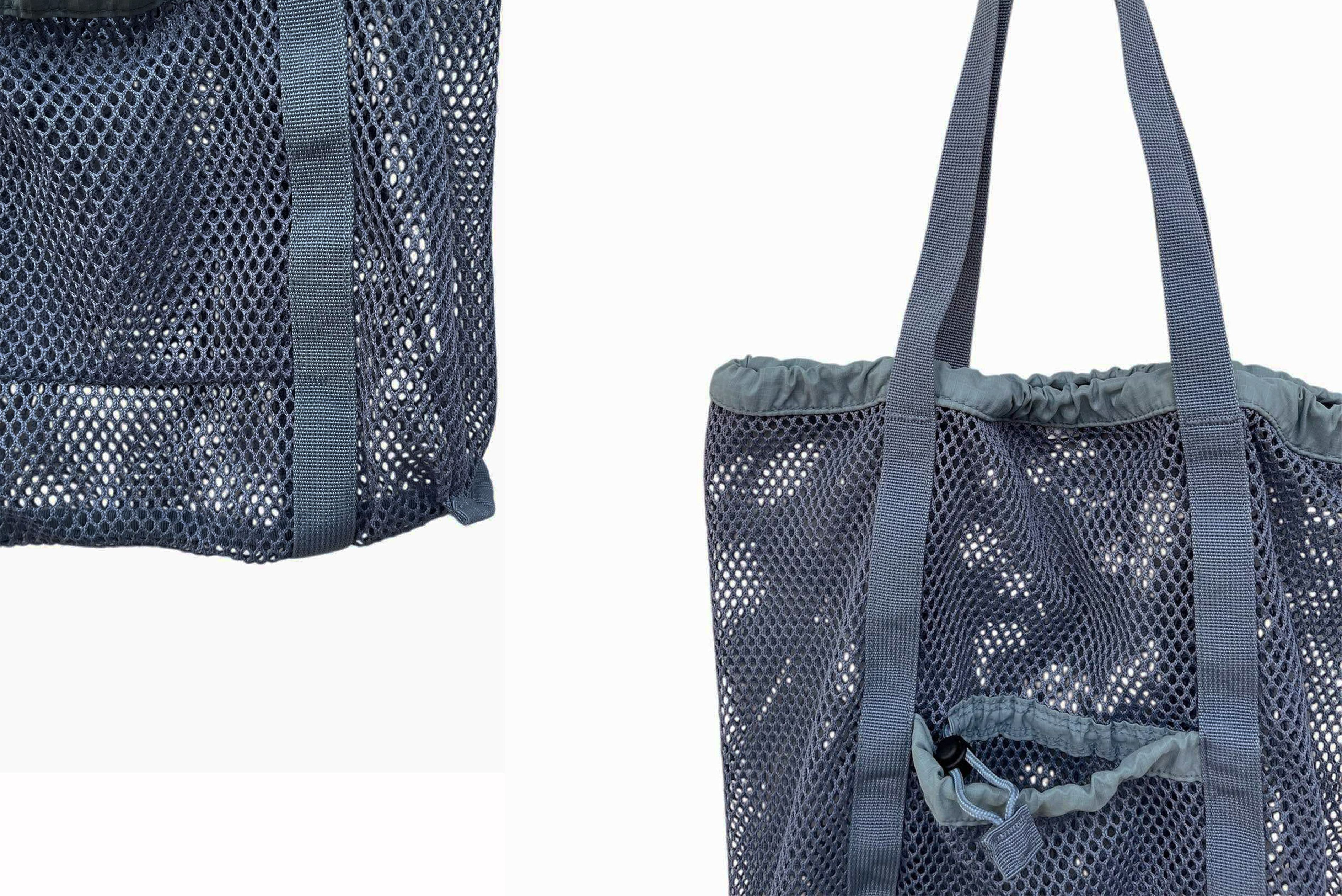 Uniqlo UNIQLO Misty Blue Mesh drawstring tote bag, see through Size ONE SIZE - 4 Thumbnail