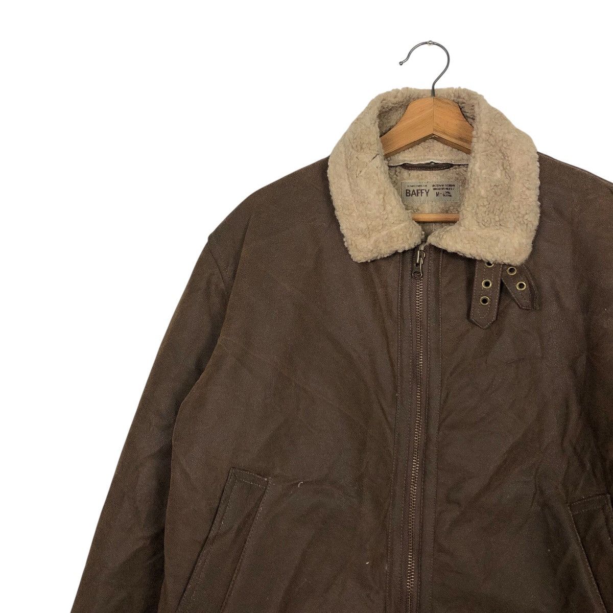 Japanese Brand 📌Vintage Leather Jacket Baffy Shearling Blanket B3 Design Size US M / EU 48-50 / 2 - 8 Thumbnail