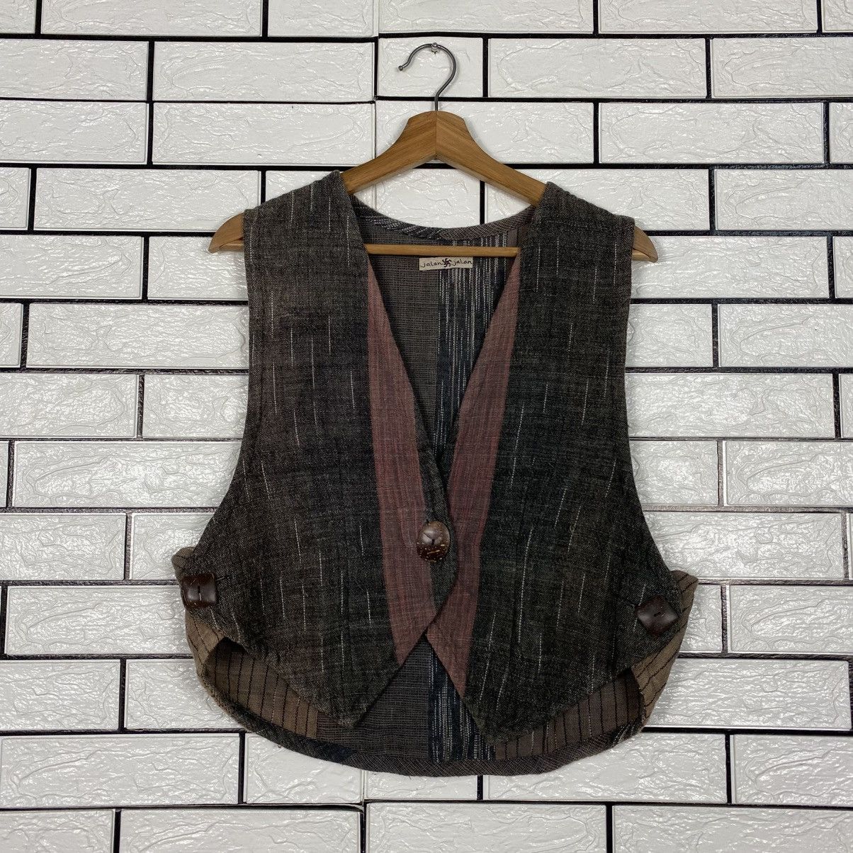 Japanese Brand Vintage Jalan Jalan Vest Traditional Japan Issey Miyake Size US M / EU 48-50 / 2 - 2 Thumbnail