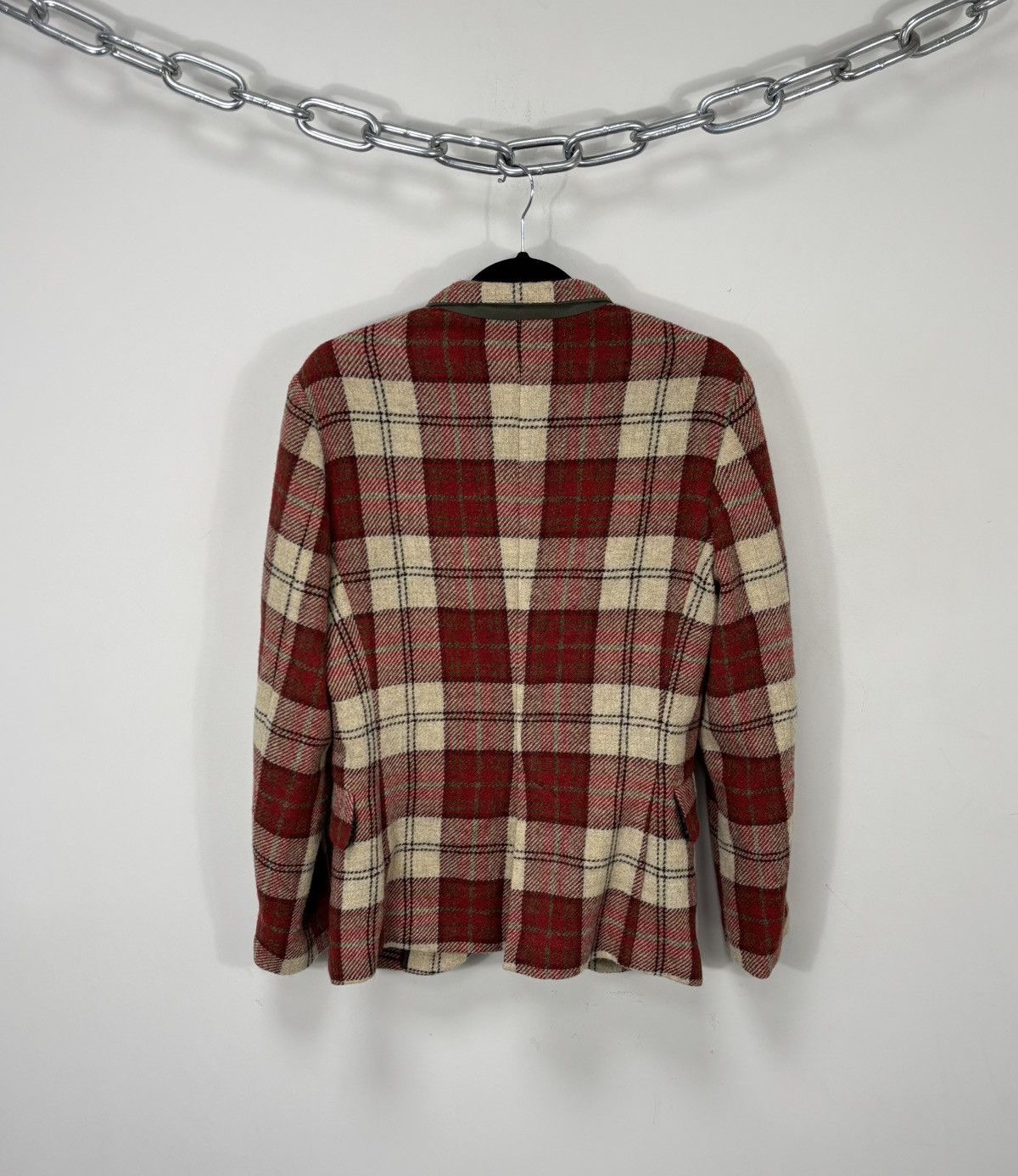 Other Luis Trenker Women’s Plaid Check Alpine Wool Blazer Jacket Size XL / US 12-14 / IT 48-50 - 3 Thumbnail