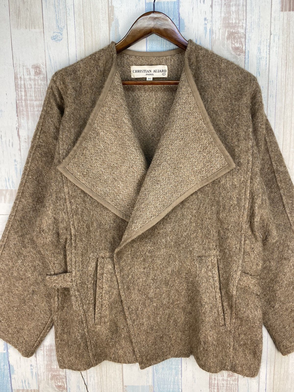 Designer × Vintage Vintage Christian Aujard Paris Wool Cardigan Jacket Size US L / EU 52-54 / 3 - 5 Thumbnail