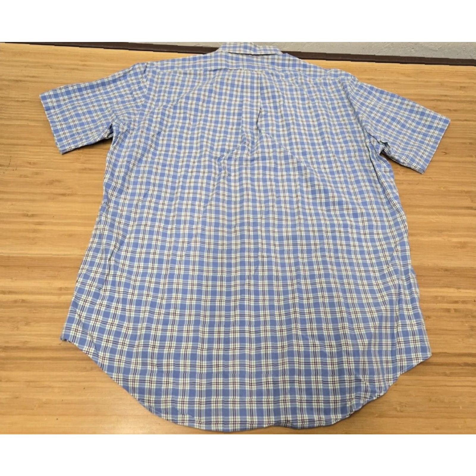 Polo Ralph Lauren Polo Ralph Lauren Shirt Men L Short Sleeve Plaid Blue Button-Down Collar Logo Embroidered Casual Shirt Size US L / EU 52-54 / 3 - 7 Thumbnail