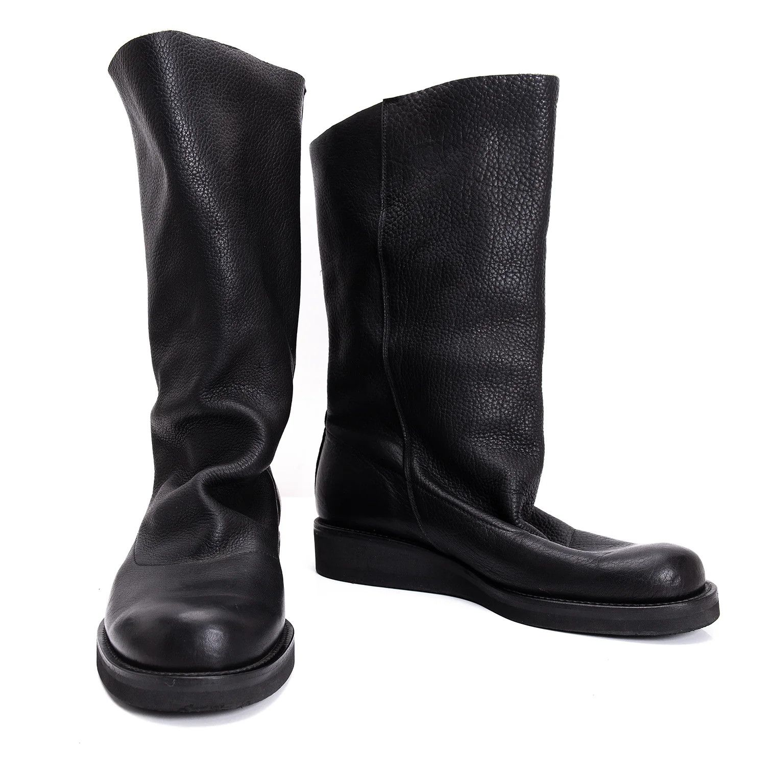 Yohji Yamamoto Yohji Yamamoto Leather Long Boots Black 26cm Size US 9 / EU 42 - 1 Thumbnail