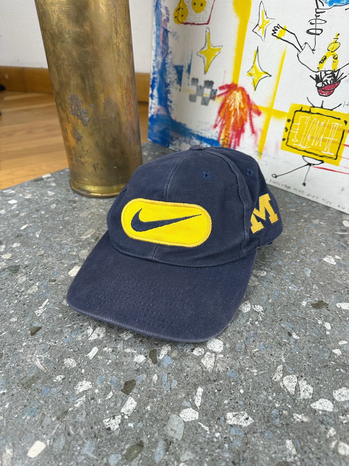 NCAA × Nike × Vintage Nike 90s Vintage Michigan Wolverines Wool Snapback Cap Size ONE SIZE - 15 Thumbnail