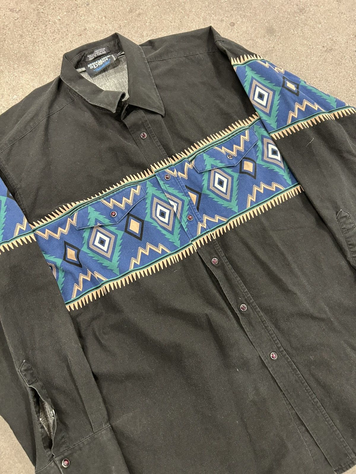 Vintage Vintage Aztec Pearl Snap Button Down Size US XL / EU 56 / 4 - 3 Thumbnail