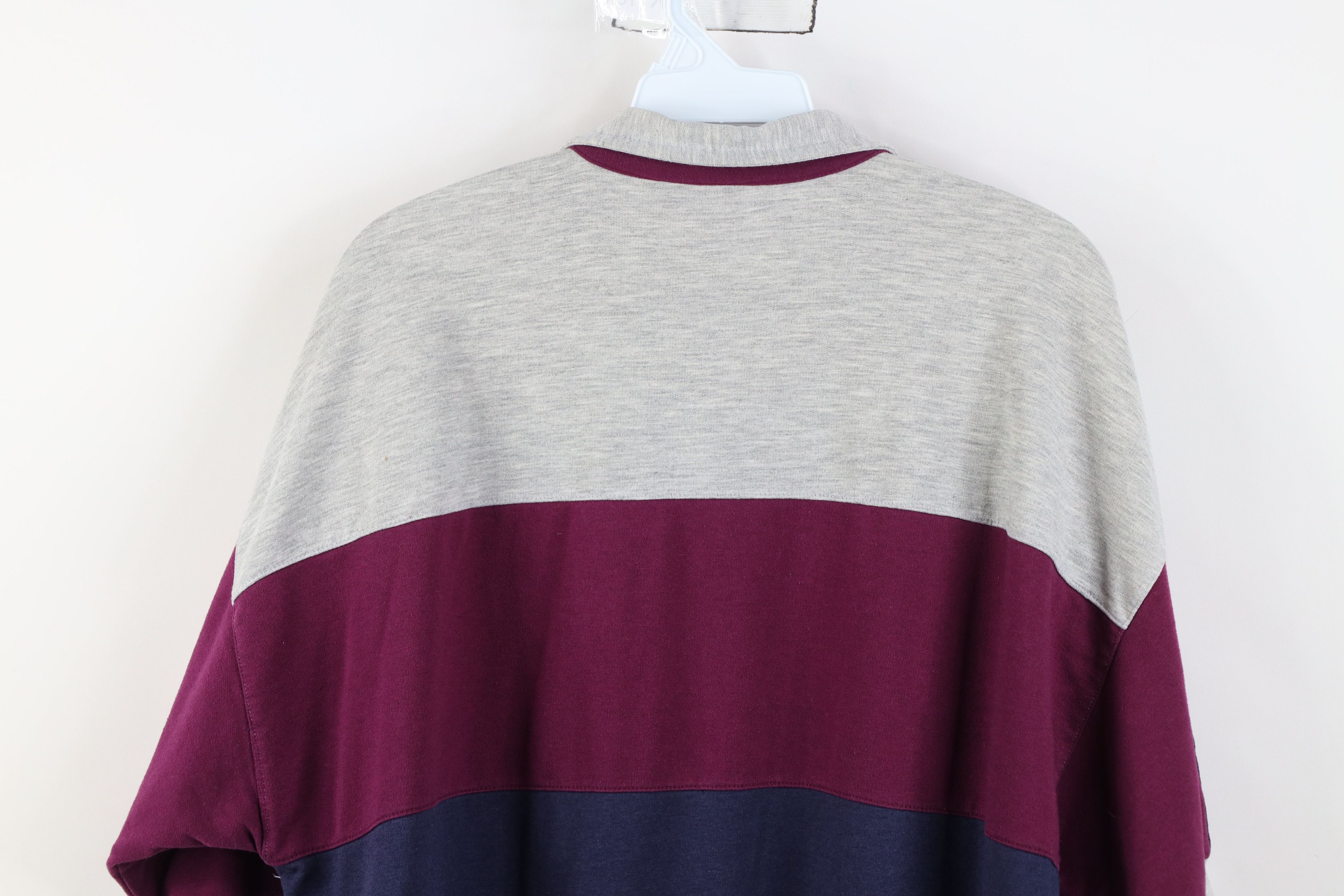 Vintage Vintage 90s Streetwear Block Collared Pullover Polo Shirt Size US L / EU 52-54 / 3 - 12 Thumbnail