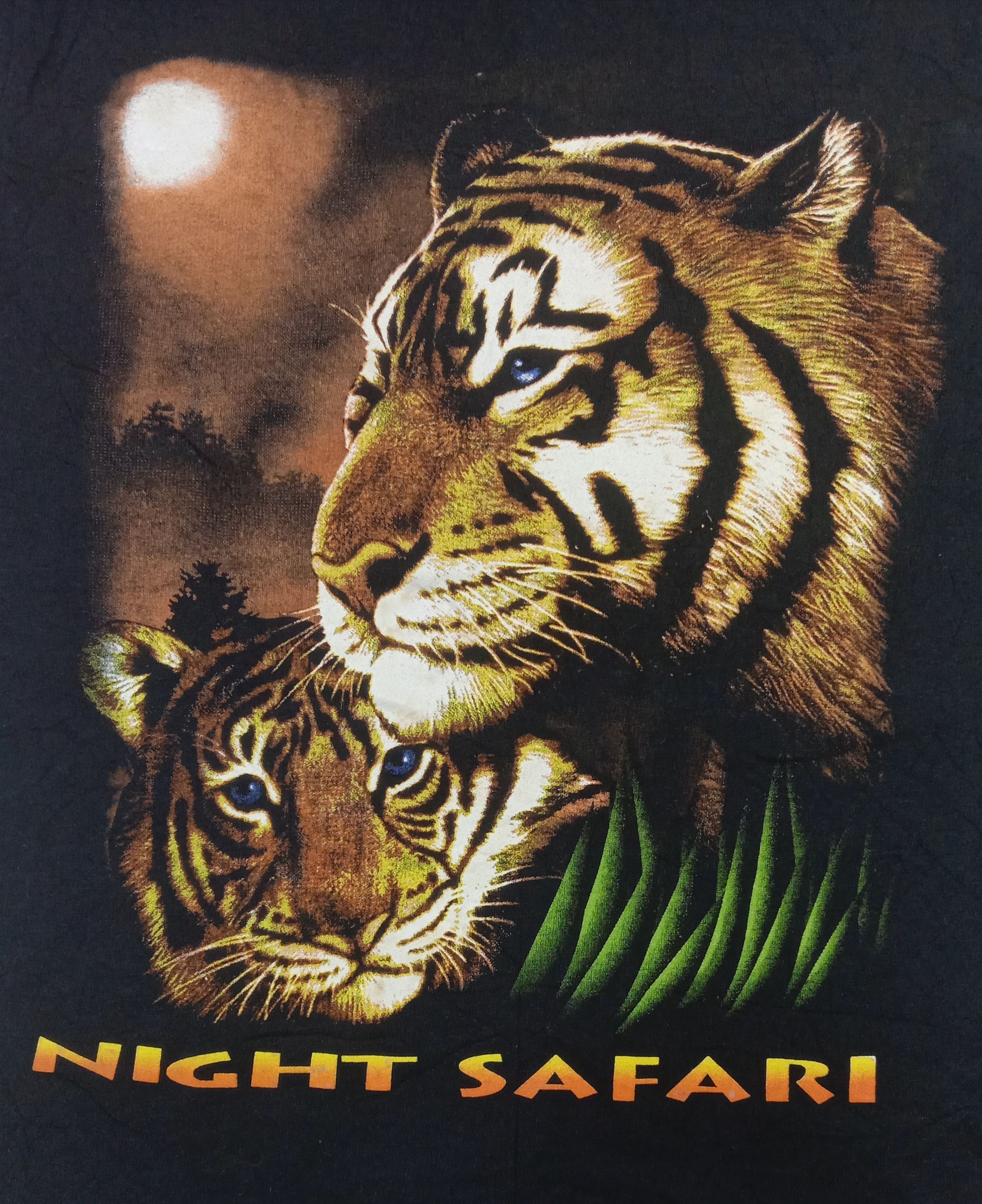 Japanese Brand Vintage Night Safari Tigers T Shirt Size US M / EU 48-50 / 2 - 2 Thumbnail