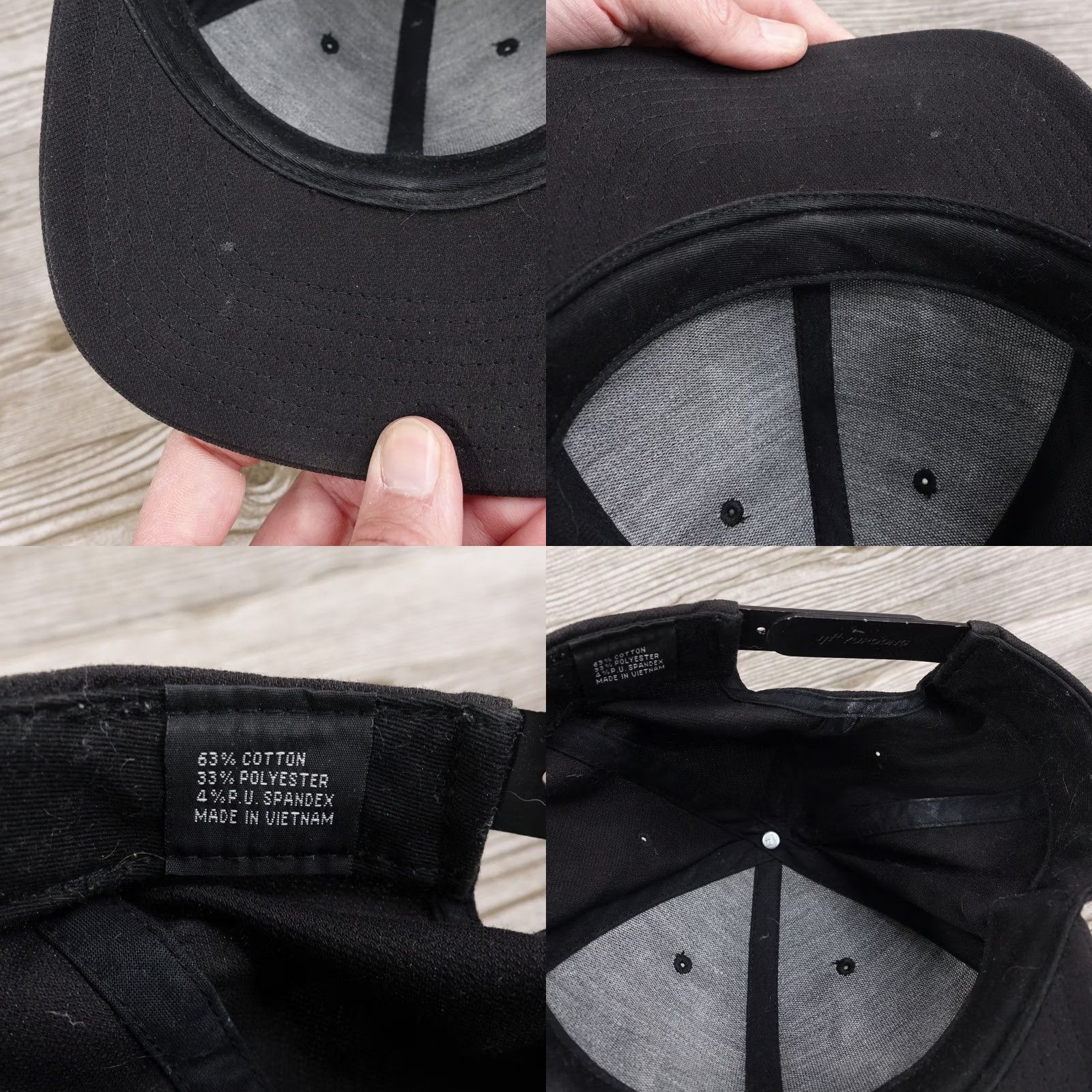 TravisMathew TRAVIS MATHEW BLACK ADJUSTABLE CURVE SNAPBACK BASEBALL HAT CAP STAINED UNISEX ADULT ONE SIZE CAP BLACK CAP Size ONE SIZE - 9 Thumbnail