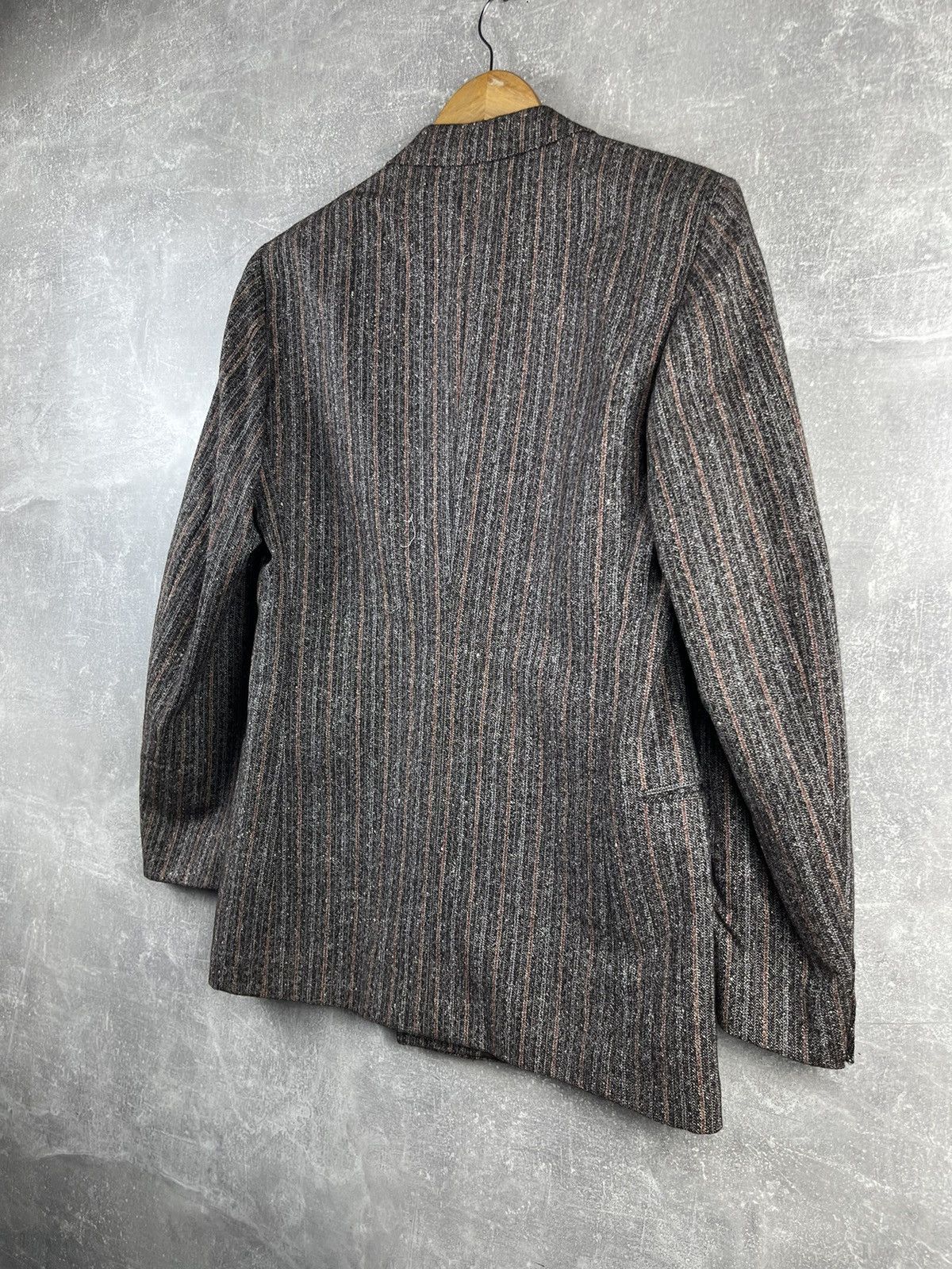 Lubiam Lubiam Luxury Old Money Wool Stripped Doublebreasted Suit Size 48L - 7 Thumbnail