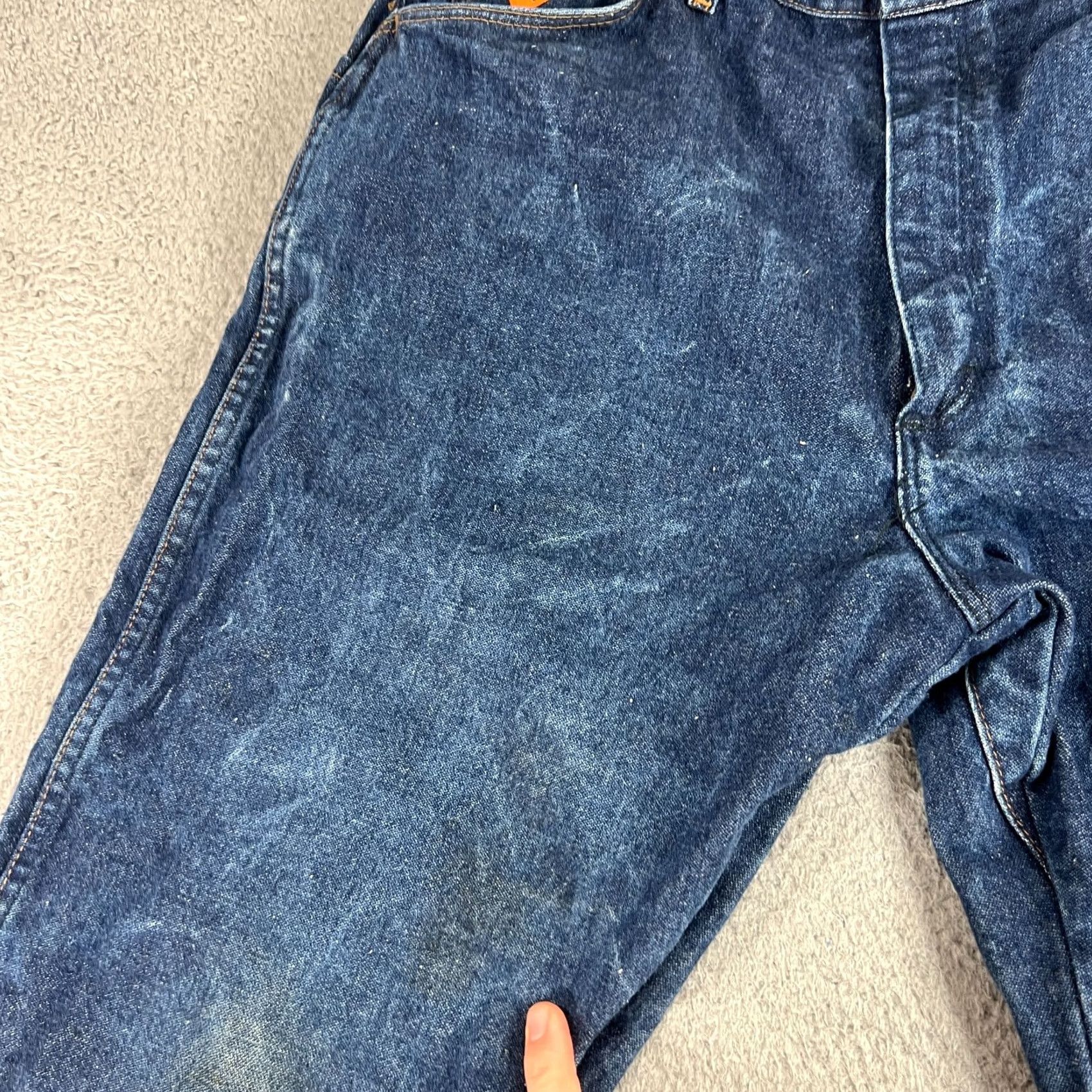 Wrangler Wrangler Flame Resistant Jeans 13MWZ FR Blue 40x32 Regular Mens Jeans Vintage No Blue Denim Size US 40 / EU 56 - 6 Thumbnail