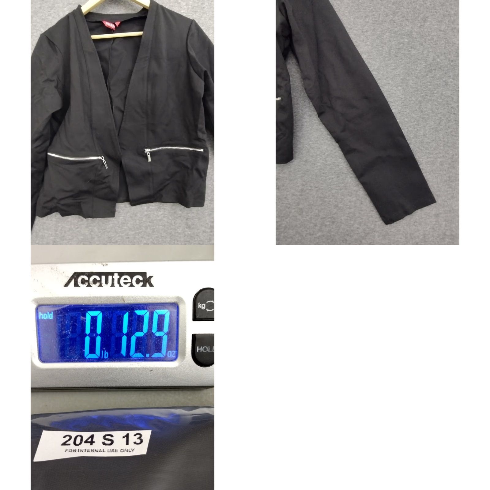 Guess GUESS Blazer Shirt Black Open Front Cropped XL Women's Blazer Bohemian Short Jacket Casual Formal Office Workwear 90s? Size XL / US 12-14 / IT 48-50 - 8 Thumbnail