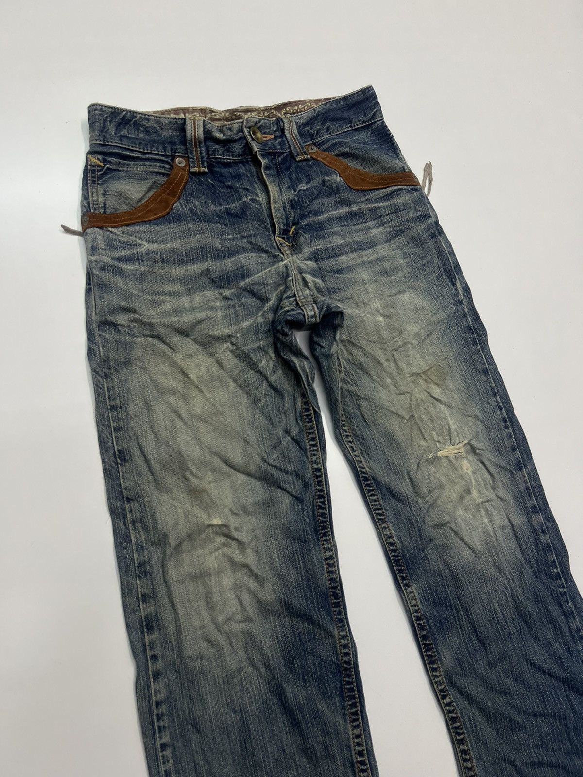 Edwin Vintage Edwin Distress Denim Jeans Size 31 Size US 31 - 2 Thumbnail