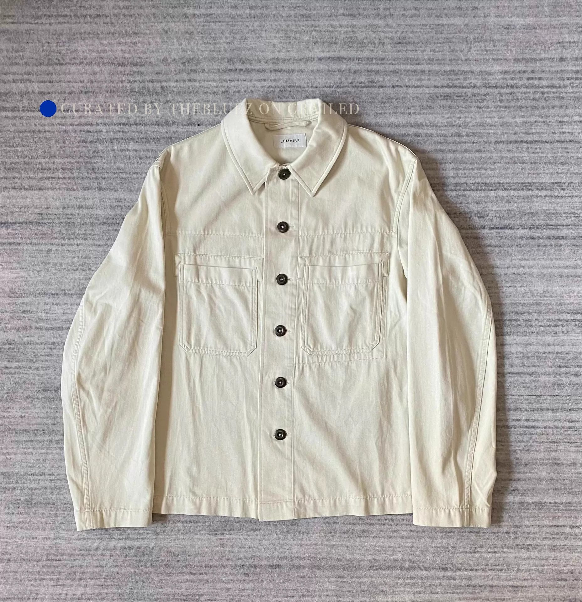 Lemaire Beige Boxy Multi-Pocket Utility Shirt Jacket Size US S / EU 44-46 / 1 - 1 Thumbnail