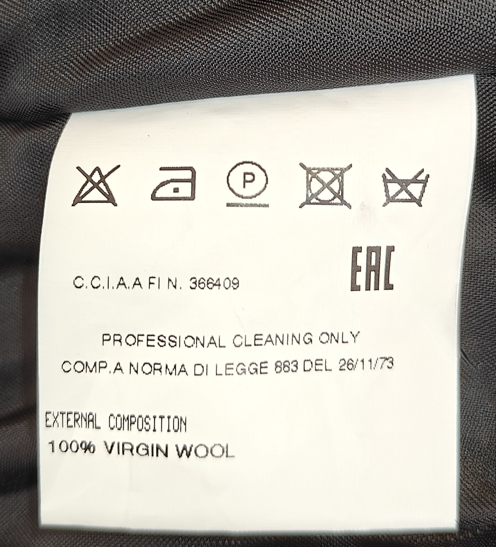 Proper Cloth made in Italy navy flight jacket wool riri zips Size US L / EU 52-54 / 3 - 17 Thumbnail