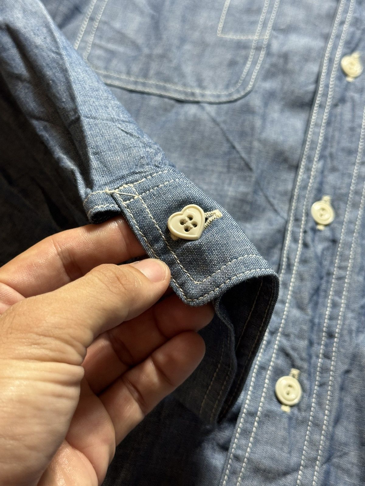 Human Made Human Made - Chambray Button Up L/s Size US M / EU 48-50 / 2 - 6 Thumbnail