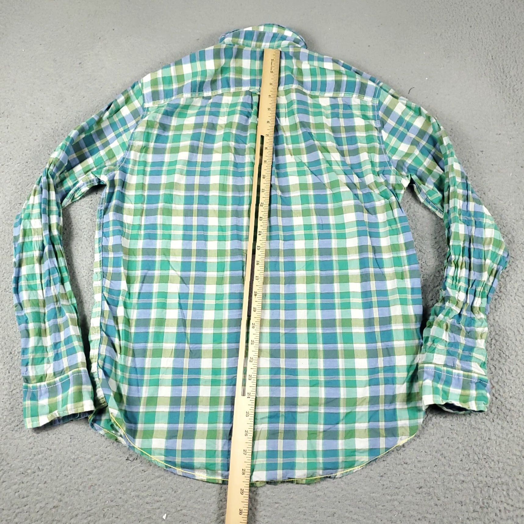 American Eagle Outfitters American Eagle Shirt Mens Small Blue Green Plaid Casual Button Up Long Sleeve Size US S / EU 44-46 / 1 - 4 Thumbnail