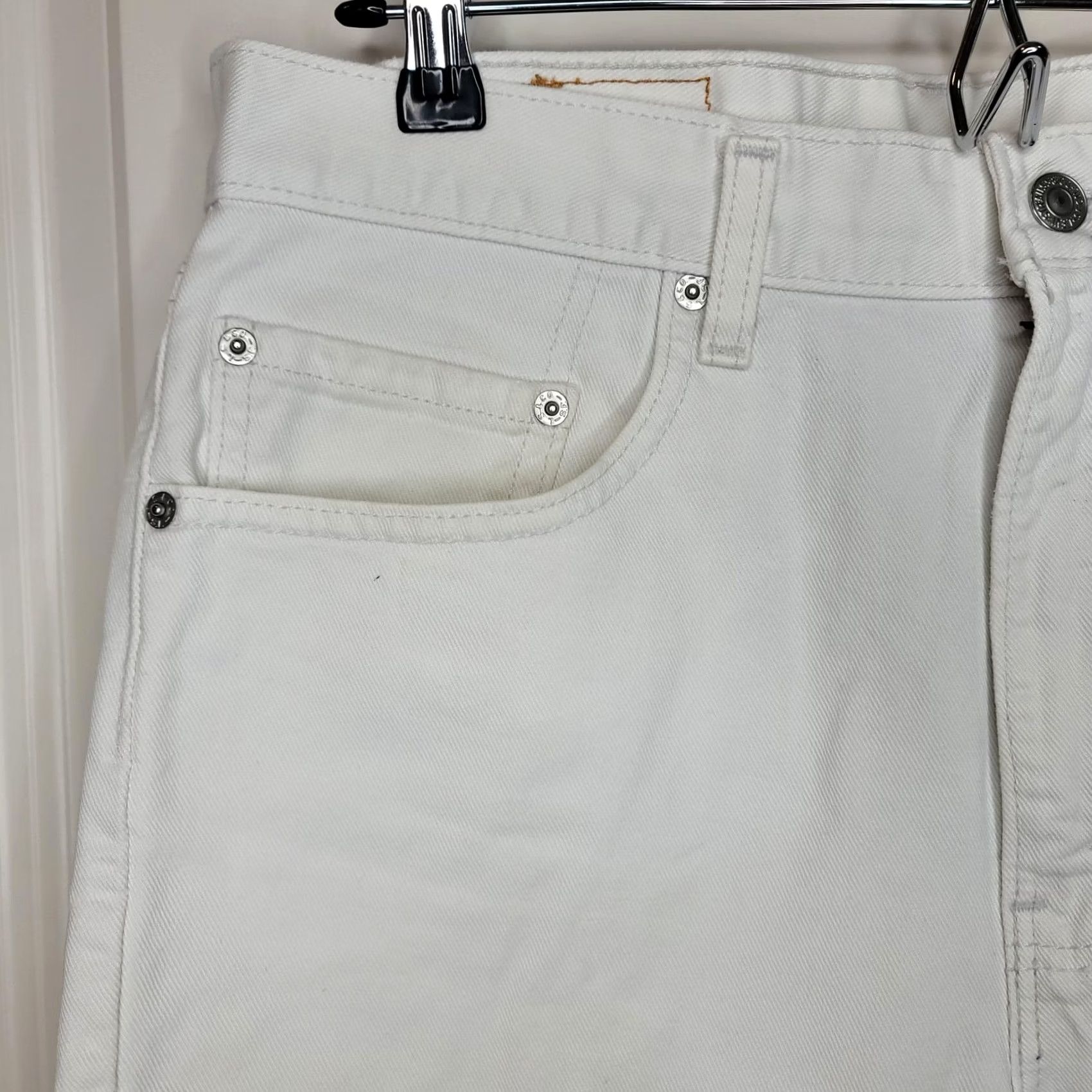 Levi's VINTAGE Levi's Shorts 34 White Denim 5-Pocket 505 Regular Fit Bermuda Casual USA Mens Size US 34 / EU 50 - 4 Thumbnail