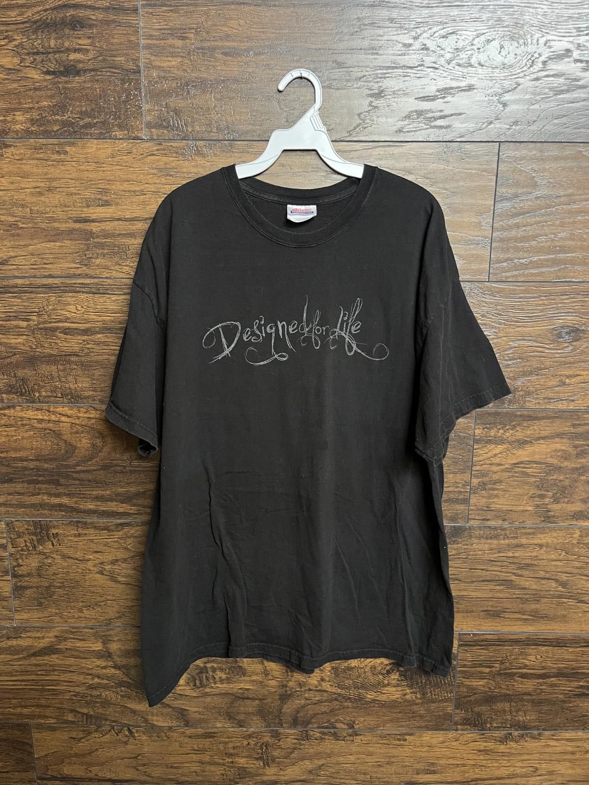Hanes Faded Y2K Christian T-shirt Designed for Life Rise Up XXL Size US XXL / EU 58 / 5 - 2 Thumbnail