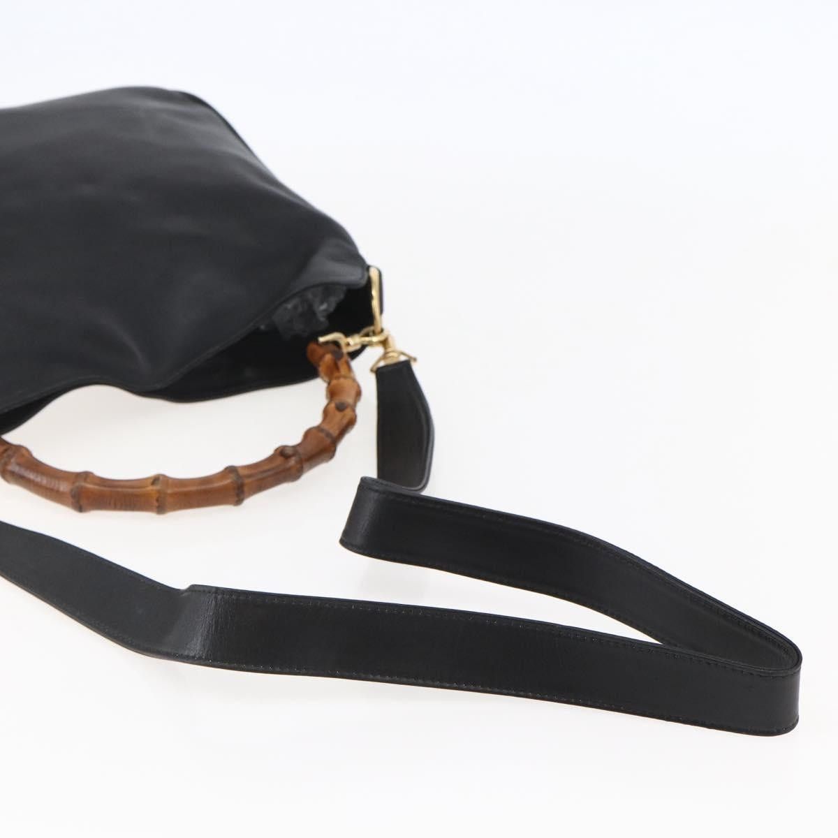 Gucci GUCCI Bamboo Shoulder Bag Leather Black Gold 001 1705 001 Size ONE SIZE - 9 Thumbnail