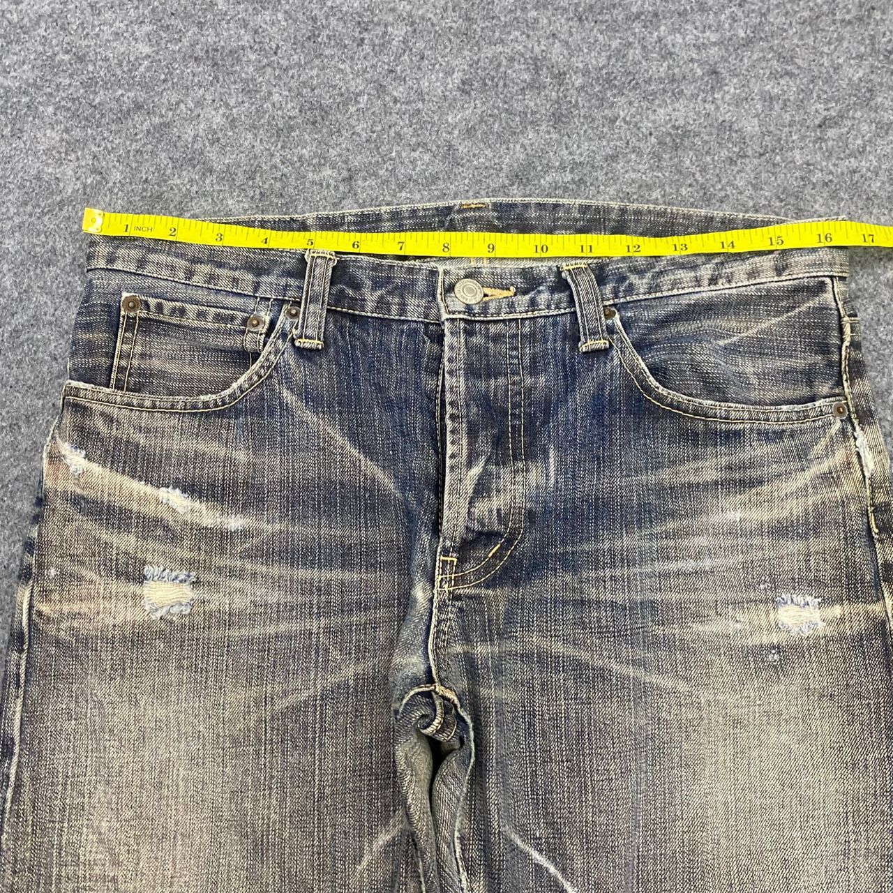 If Six Was Nine 💥Best Offer💥Vintage Takeo Kikuchi Distressed Denim Size US 33 - 7 Thumbnail