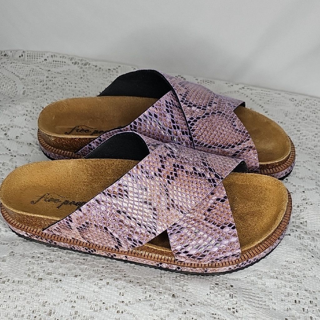 Free People NWOT Free People Sidelines Viola Faux Snakeskin Sandals 8.5 Size US 8.5 / IT 38.5 - 2 Thumbnail
