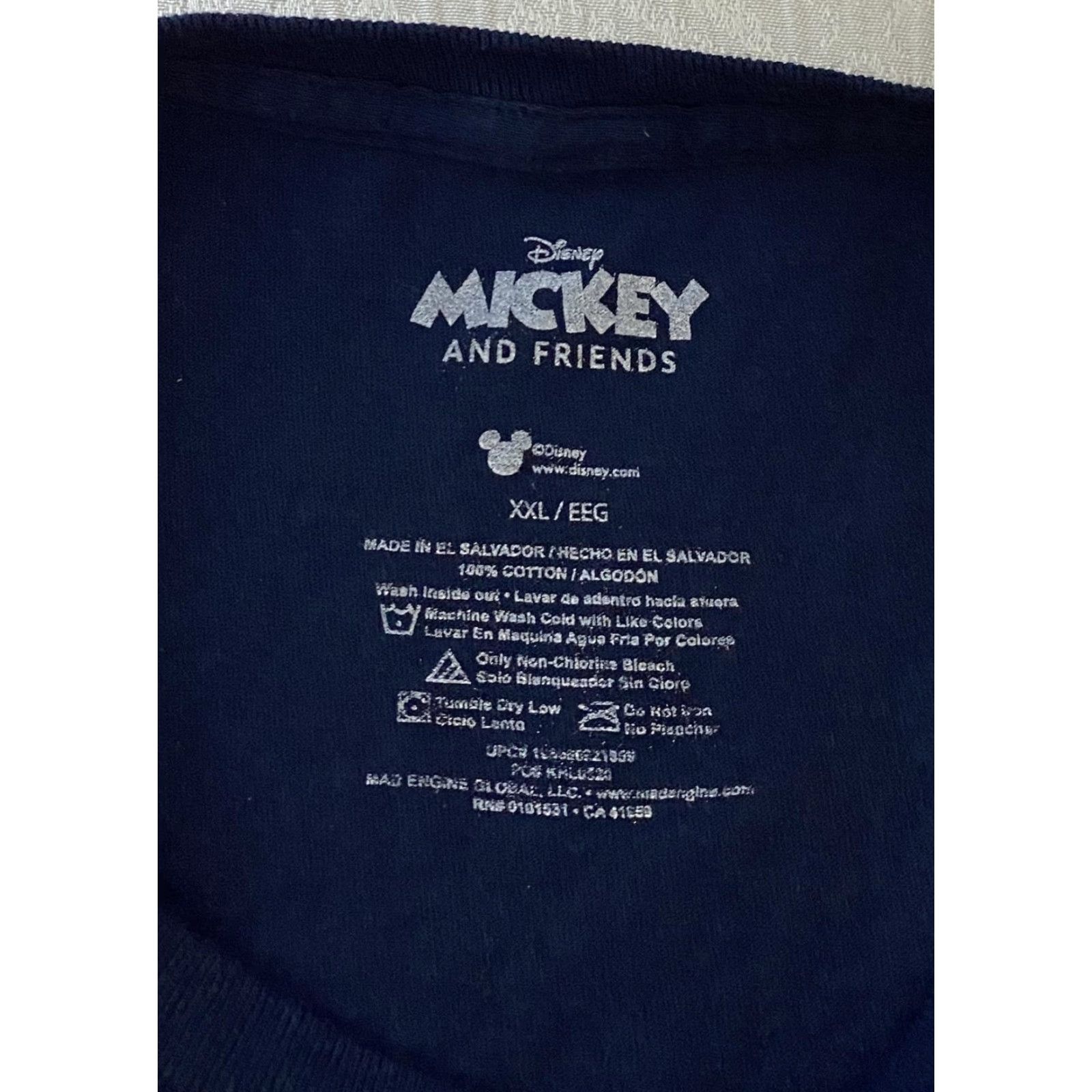 Disney Disney Mickey & Friends Shirt Mens 2XL Blue Graphic Tee Cartoon Classic Crew Neck Short Sleeve Navy blue 2XL Mens Size US XXL / EU 58 / 5 - 6 Thumbnail