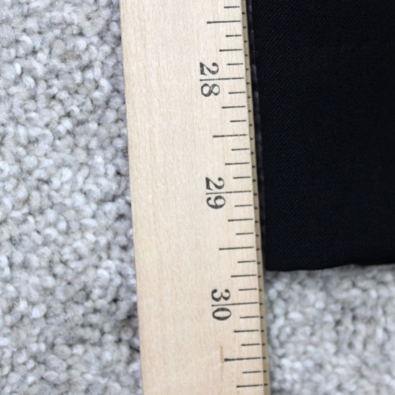 Saks Fifth Avenue Saks Fifth Avenue BLACK Label Pants Mens 36R Black Wool Flat Front Dress Pants Size US 36 / EU 52 - 3 Thumbnail