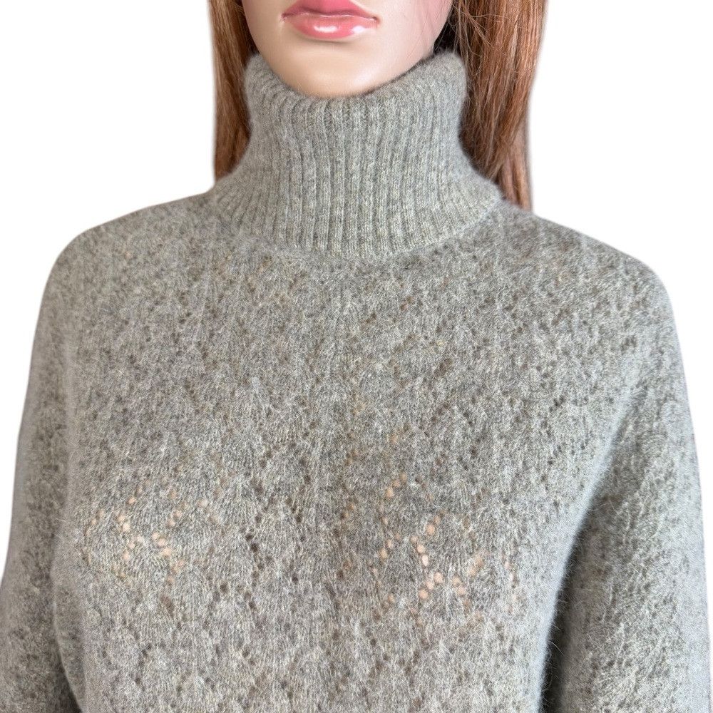 Other Deane & White Wool Angora Knit Kimono Sleeve Turtleneck Gre Size M / US 6-8 / IT 42-44 - 2 Thumbnail