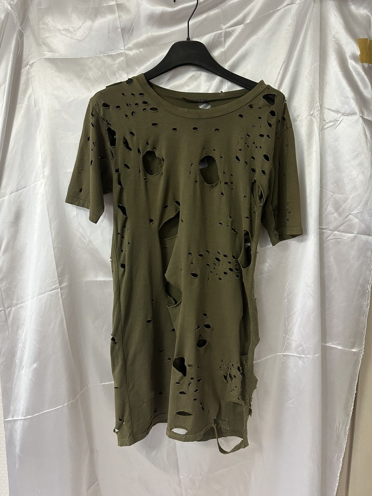 Balmain Balmain by Decarnin SS10 Destroyed Military Shirt Size US M / EU 48-50 / 2 - 2 Thumbnail