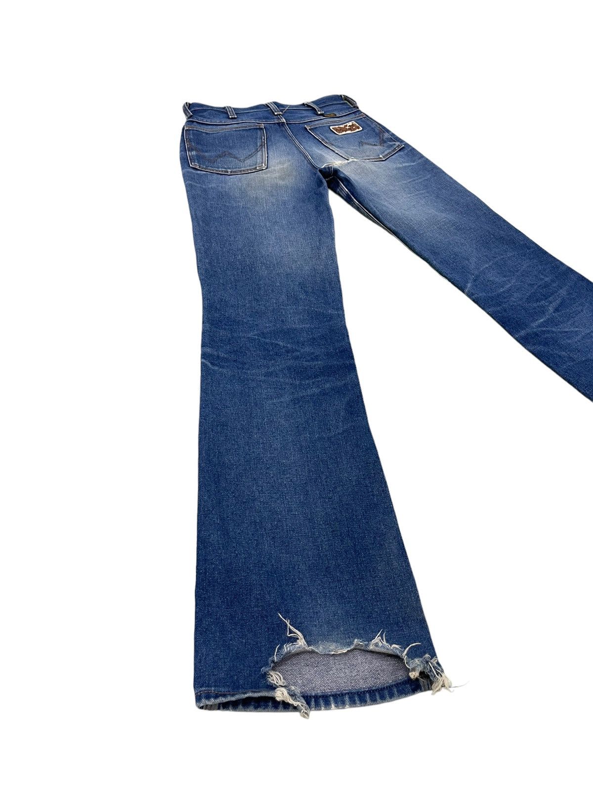 Wrangler Flare Jeans Vtg Wrangler USA Distress Boot Cut 7🟦5 Size US 28 / EU 44 - 12 Thumbnail