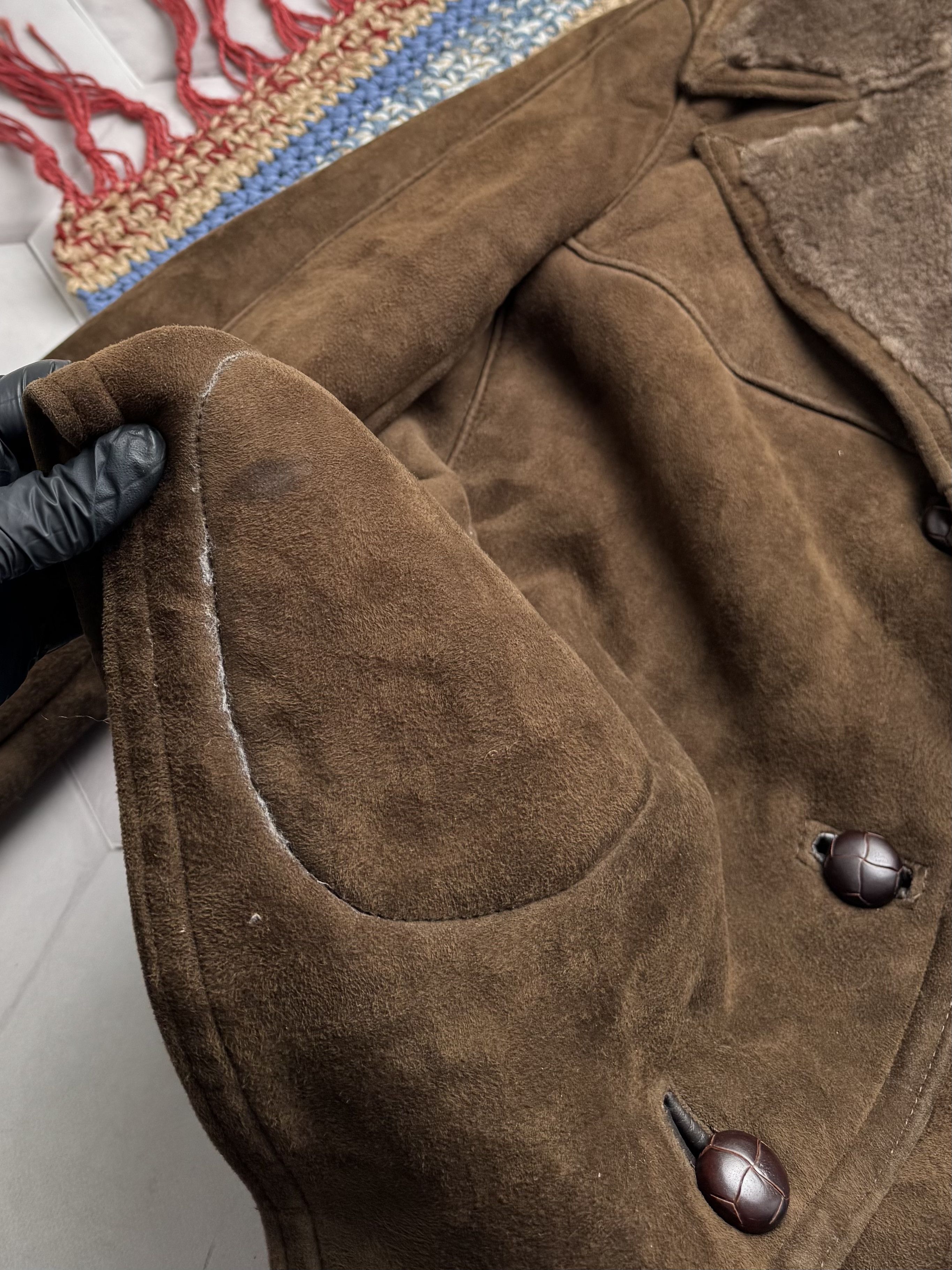 Vintage Vintage Real Sheepskin Coat (E4) Size L / US 10 / IT 46 - 4 Thumbnail