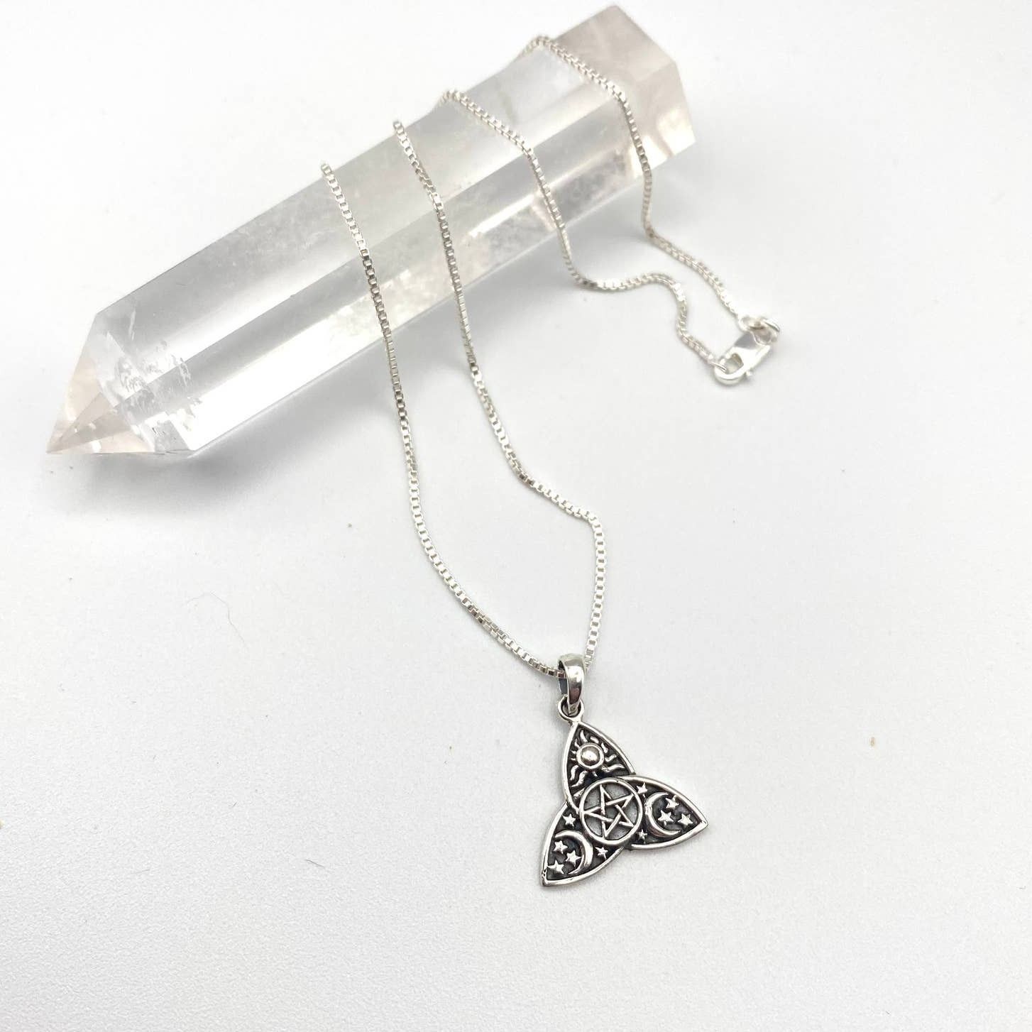 The Unbranded Brand 925 Celtic Pentagram, Sun, Moon, And Stars Necklace Size ONE SIZE - 1 Thumbnail
