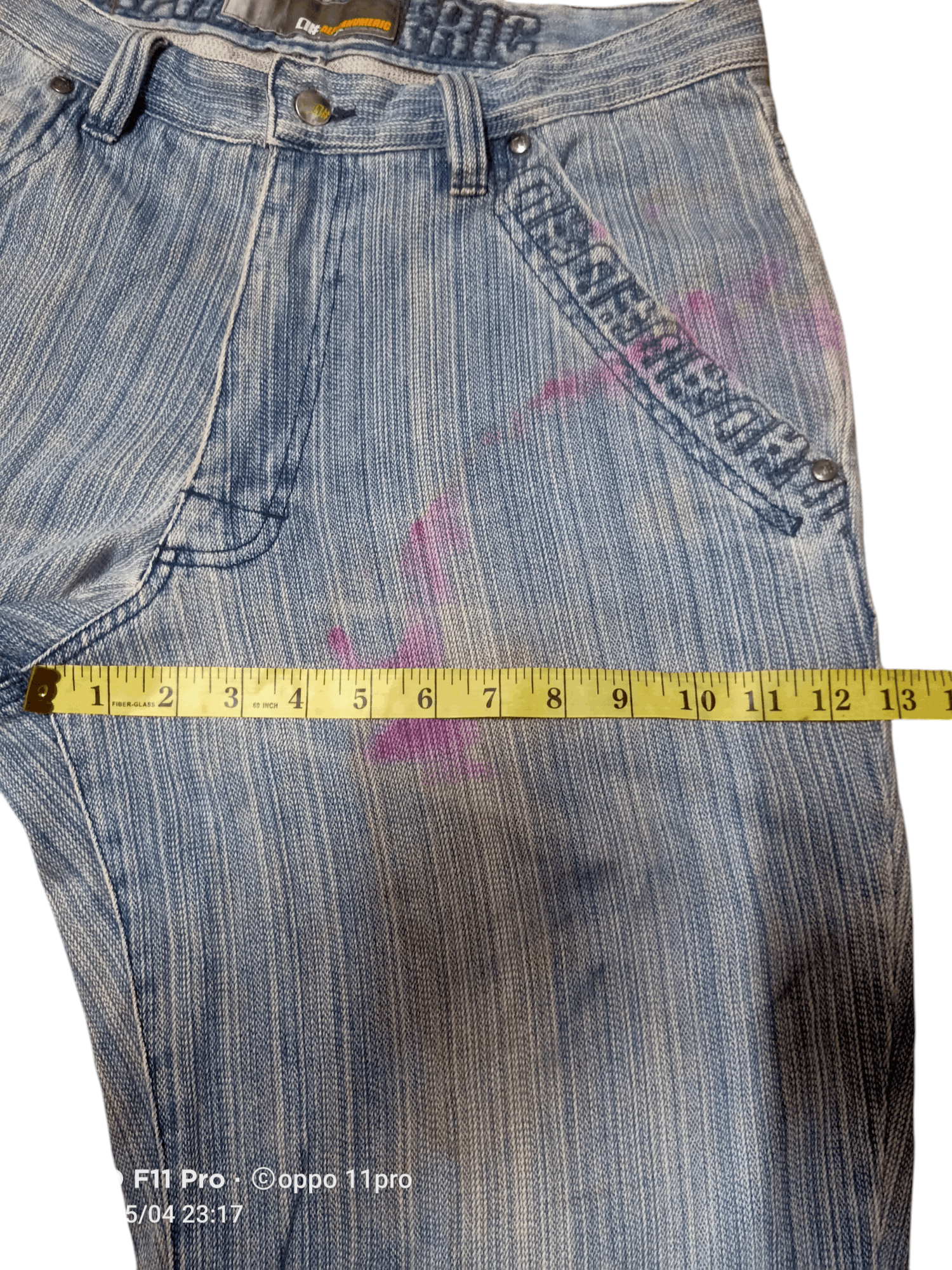 Alphanumeric × If Six Was Nine Vintage Alphanumeric Flare Denim Hickory Denim Size US 34 / EU 50 - 11 Thumbnail