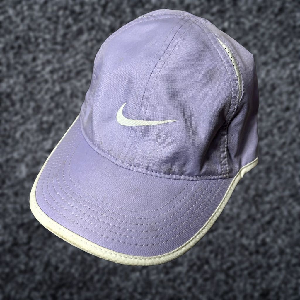 Nike Nike Baseball Cap Unisex OSFM Purple White Swoosh Logo Adjustable Adult Hat Size ONE SIZE - 1 Thumbnail