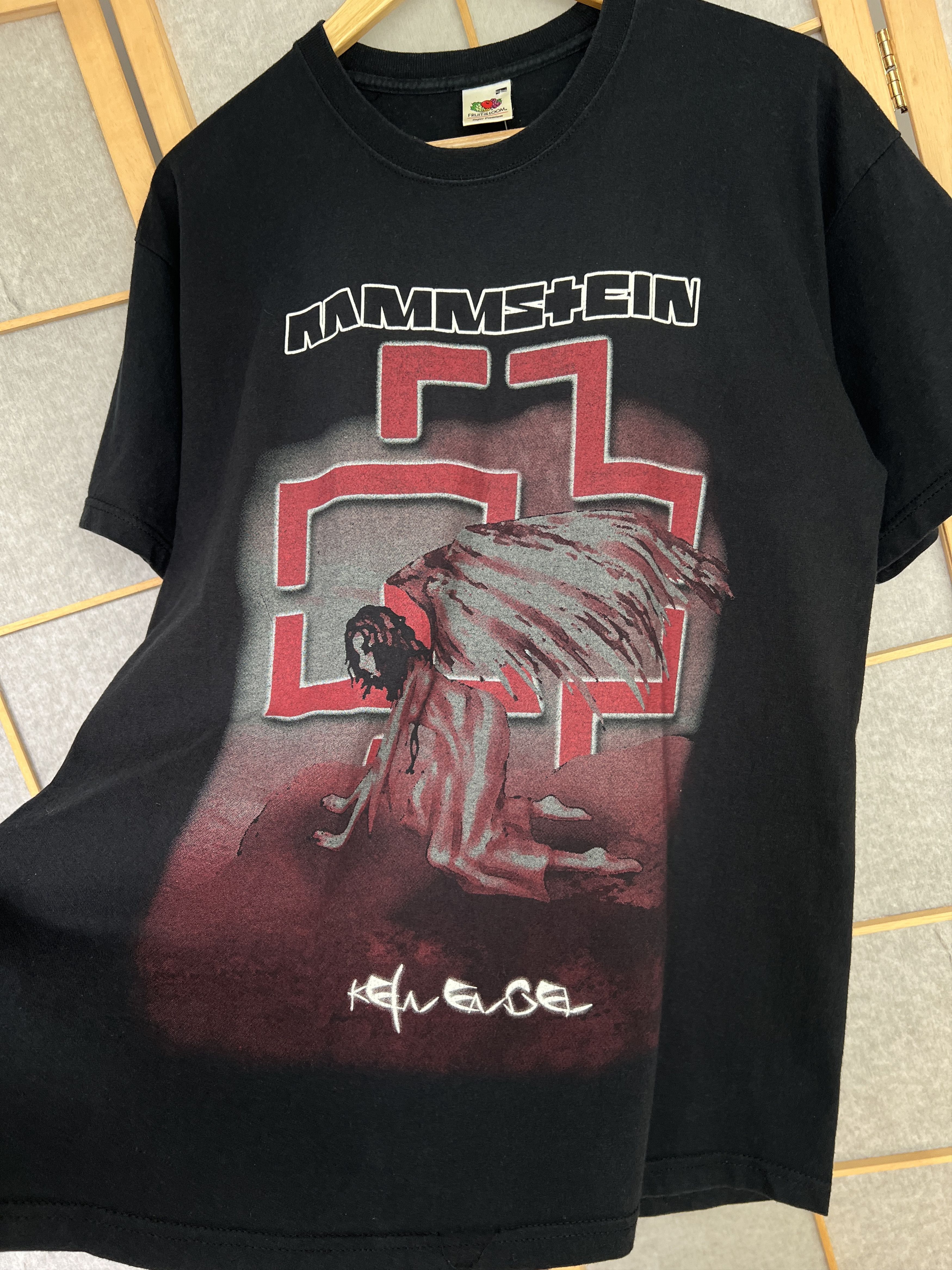 Fruit Of The Loom Rare! Rammstein 2007 Kein Engel t shirt promo album tee tour Size US L / EU 52-54 / 3 - 5 Thumbnail