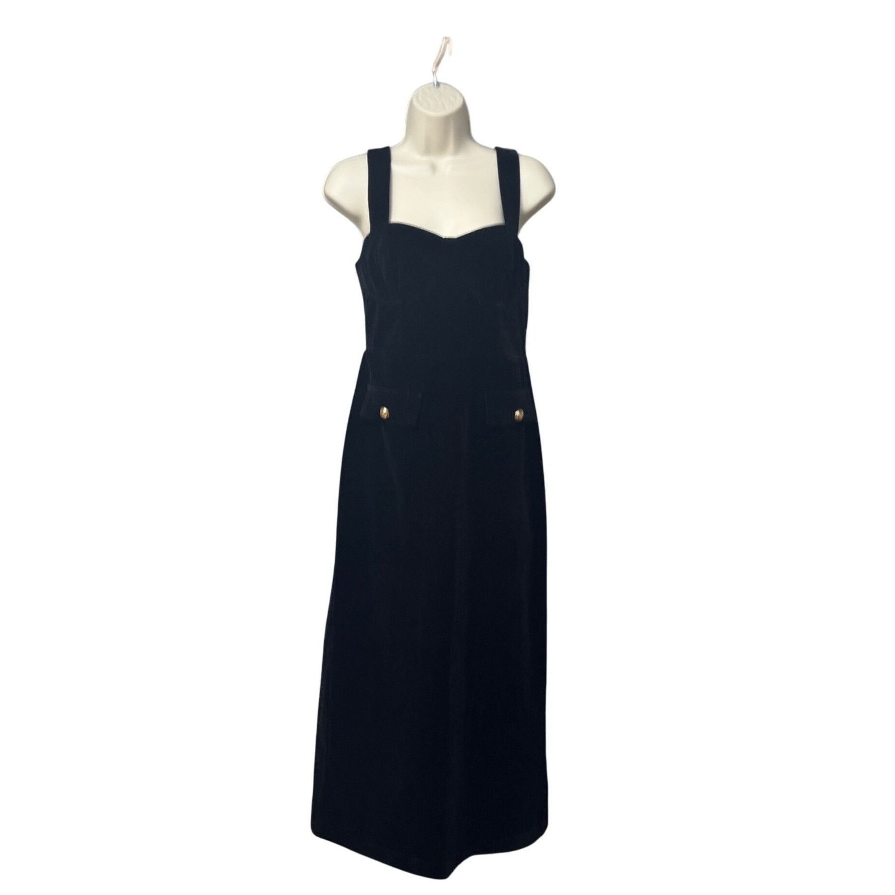 Other Endless Rose Open Back Velvet Midi Bustier Dress, Black, Sz. Size S / US 4 / IT 40 - 11 Thumbnail