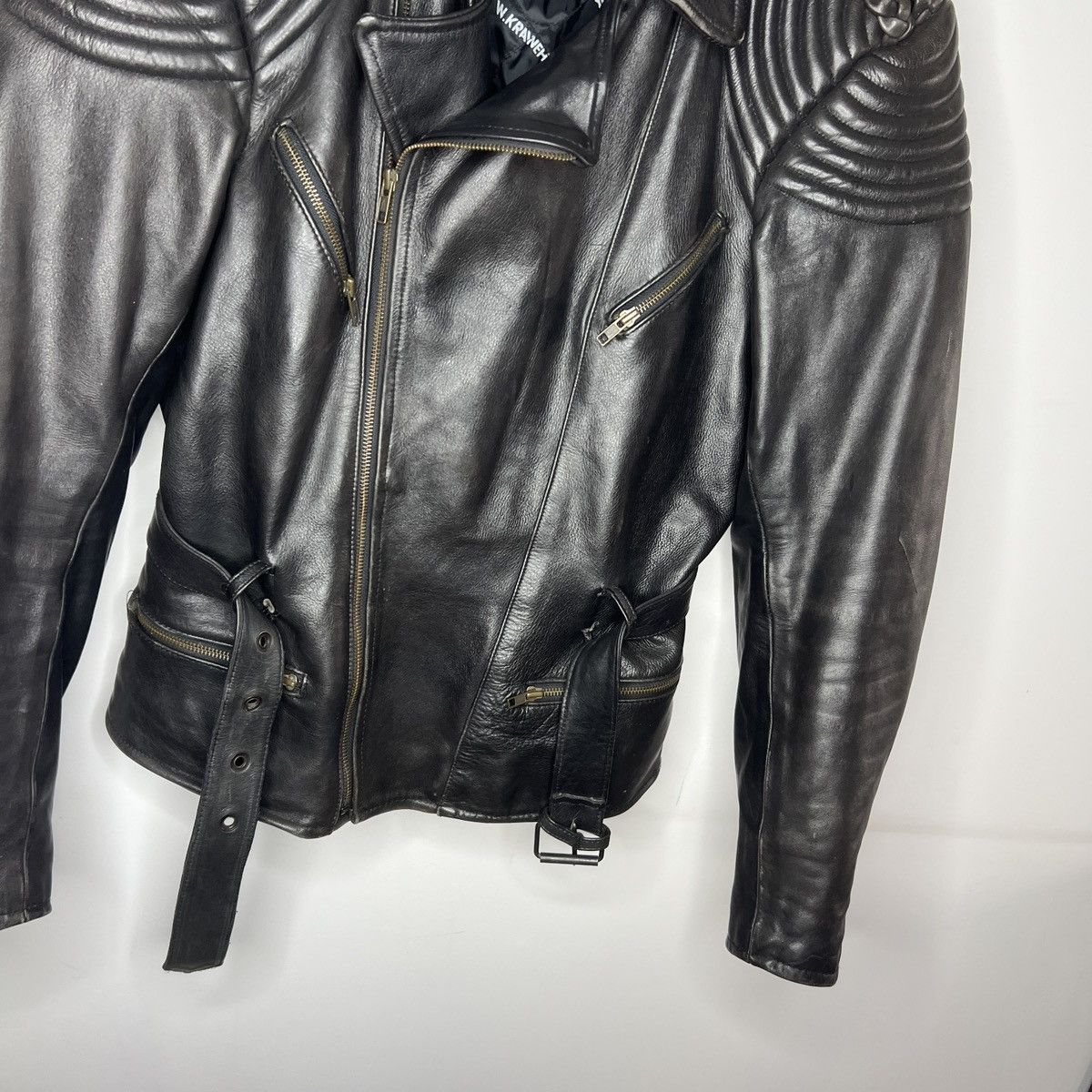 Vintage Moto Vintage Racing Leather Jacket Ramones Biker 90s Punk Size US L / EU 52-54 / 3 - 3 Thumbnail